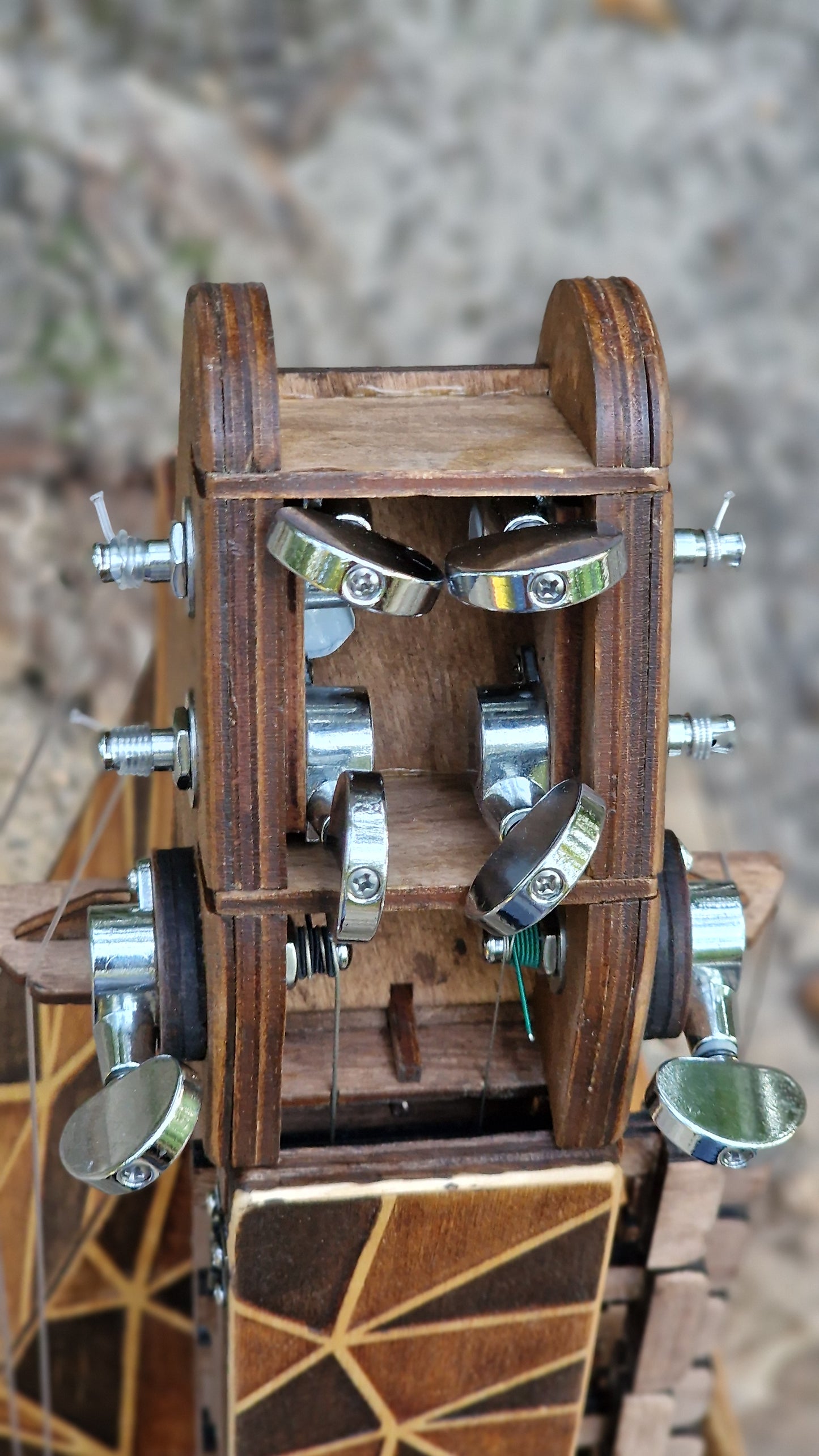 Hurdy-Gurdy, Hurdy-Gurdy with Pickup, Wooden Hurdy Gurdy, Handmade Hurdy Gurdy, 6 String Hurdy Gurdy, Lyre instrument, 24 keys, Lyre gift