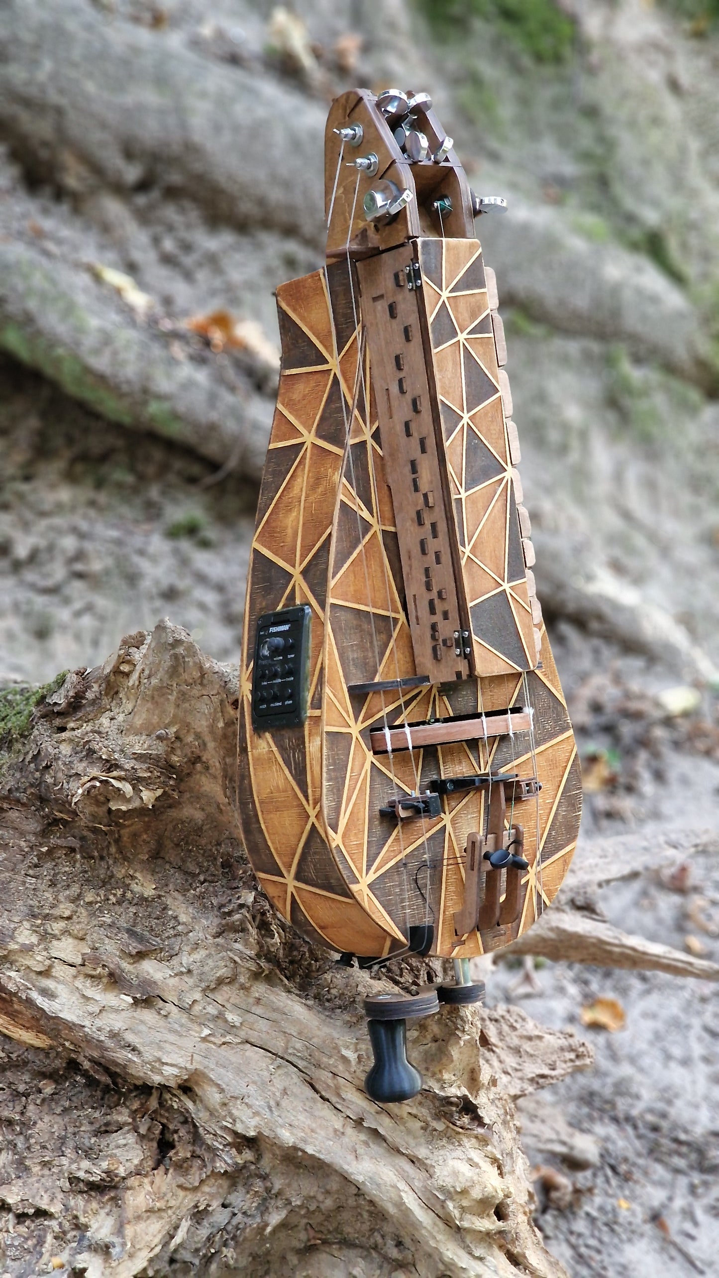 Hurdy-Gurdy, Hurdy-Gurdy with Pickup, Wooden Hurdy Gurdy, Handmade Hurdy Gurdy, 6 String Hurdy Gurdy, Lyre instrument, 24 keys, Lyre gift