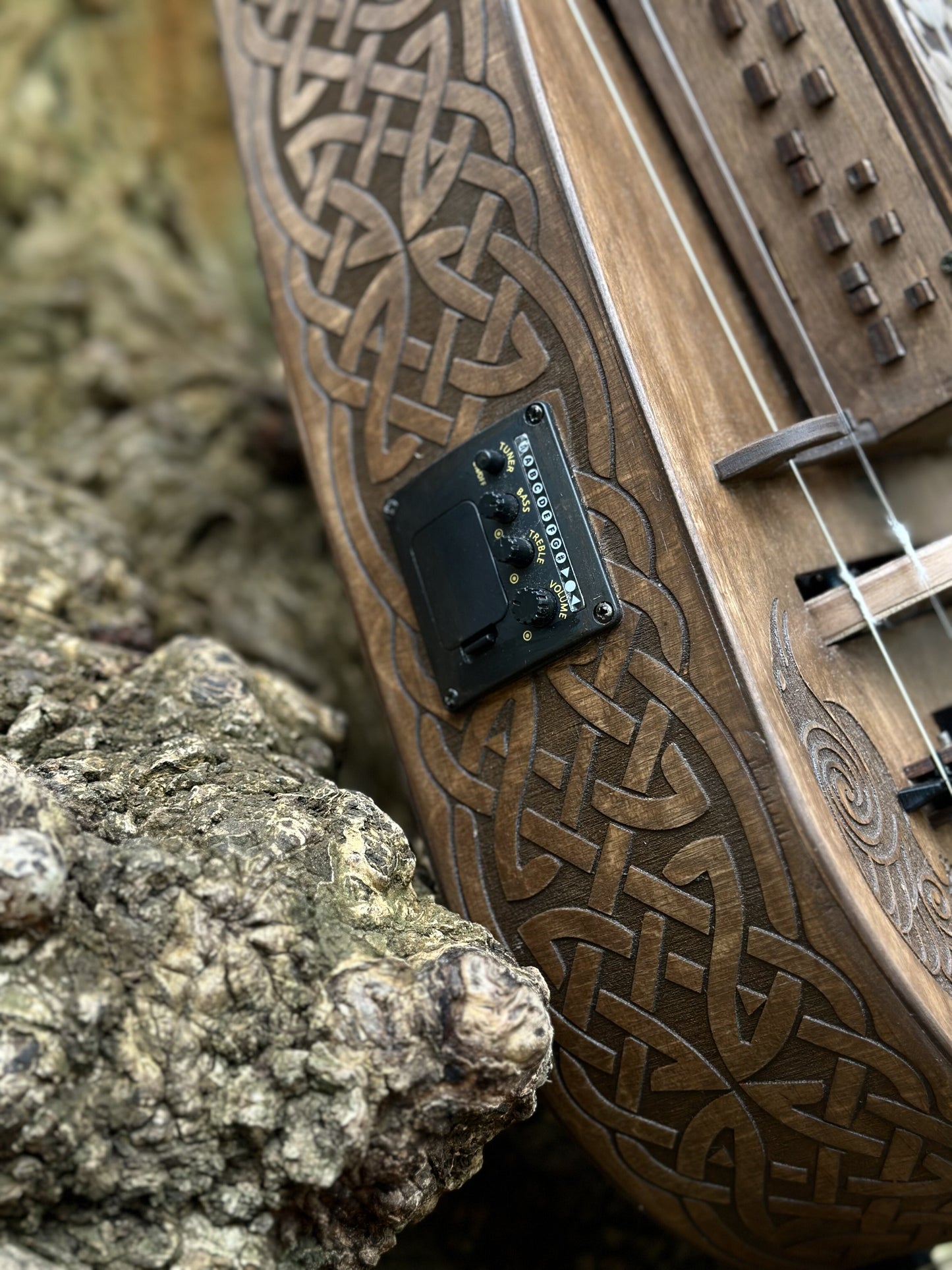 Electro-Acoustic Hurdy-Gurdy With Pickup, Handmade 6 String Hurdy Gurdy