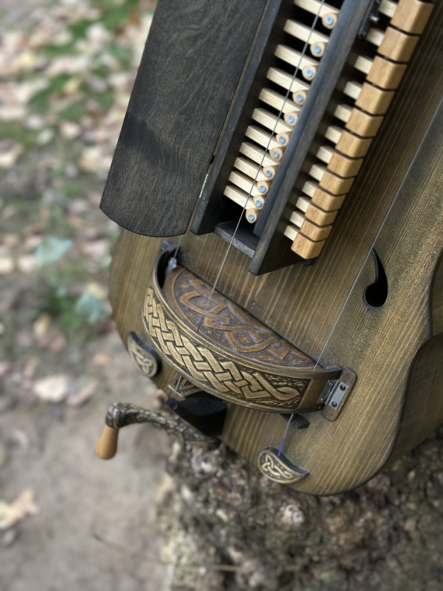 Hurdy-Gurdy, Wooden Hurdy Gurdy, Handmade Hurdy Gurdy, 4-String Hurdy Gurdy, Lyre instrument, 17 keys, Hurdy-gurdy gift, Ethnic instrument