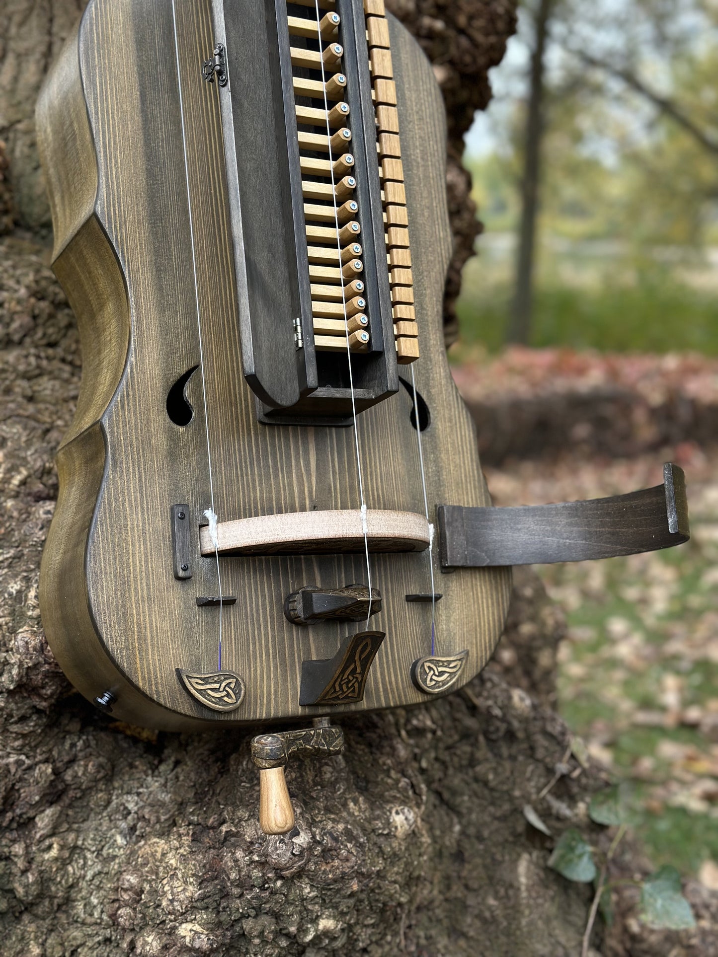 Hurdy-Gurdy, Wooden Hurdy Gurdy, Handmade Hurdy Gurdy, 4-String Hurdy Gurdy, Lyre instrument, 17 keys, Hurdy-gurdy gift, Ethnic instrument