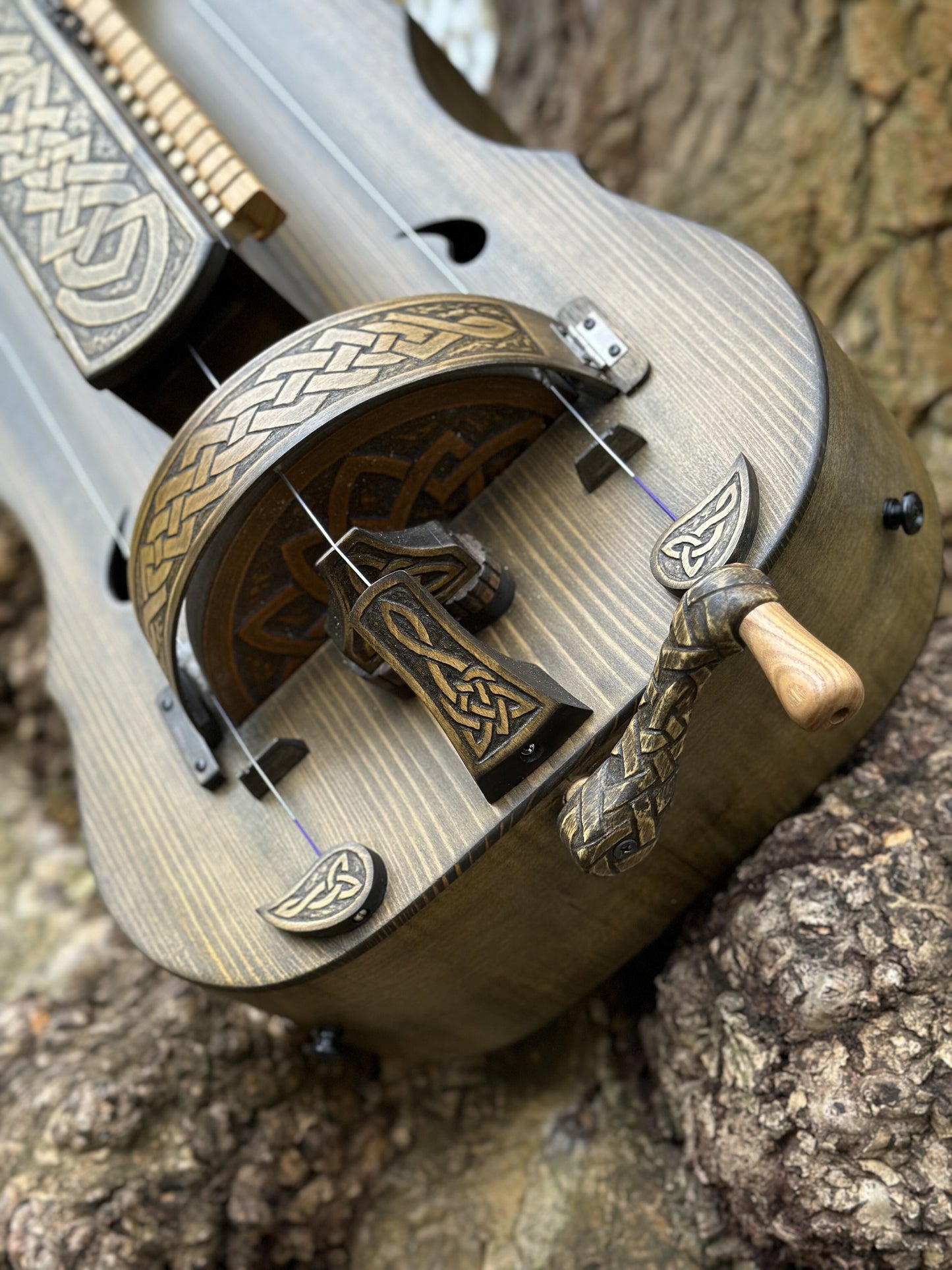 Hurdy-Gurdy, Wooden Hurdy Gurdy, Handmade Hurdy Gurdy, 4-String Hurdy Gurdy, Lyre instrument, 17 keys, Hurdy-gurdy gift, Ethnic instrument