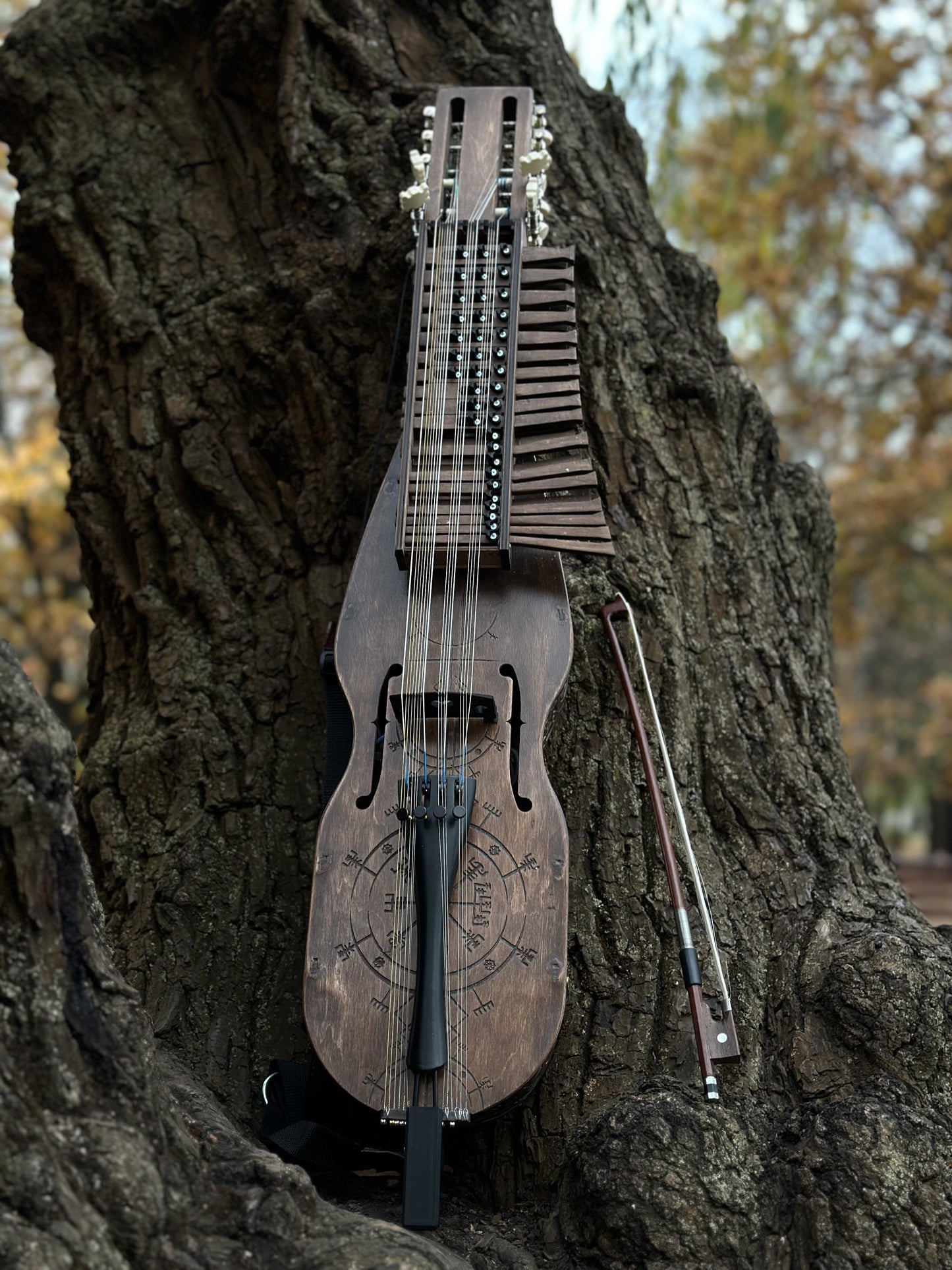 Nyckelharpa, Sweden Violin bowed, Keyed Fiddle, Moraharpa, Viola, Esseharpe, Handmade Electric-Acoustic Nyckelharpa