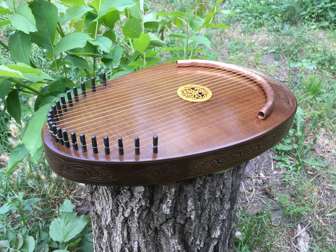 Reverie Harp, Wood Musical Instrument, Therapy Harp, Handmade Harp 22 string, Lyre, Ethnic Lyre, Exclusive Harp