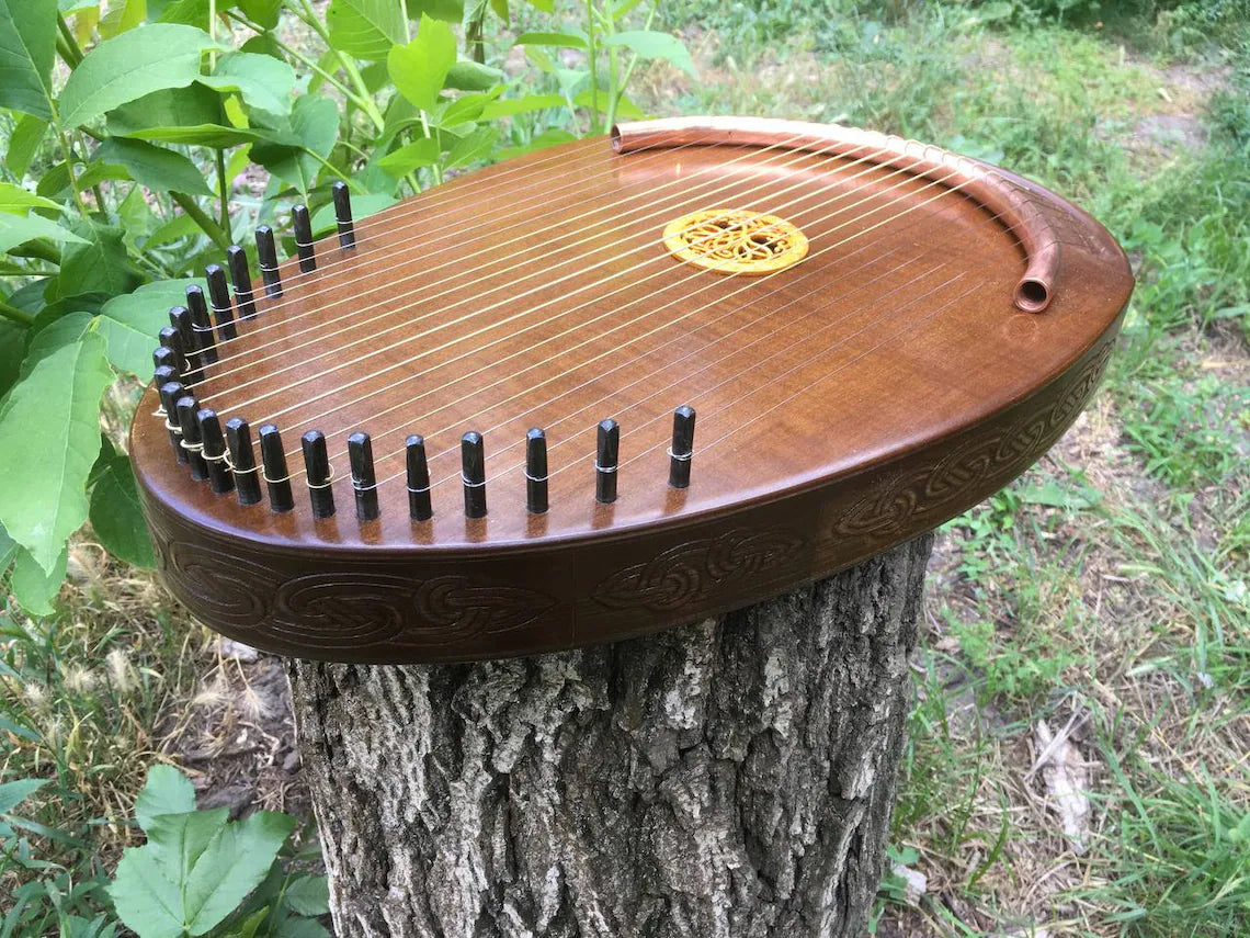 Reverie Harp, Wood Musical Instrument, Therapy Harp, Handmade Harp 22 string, Lyre, Ethnic Lyre, Exclusive Harp
