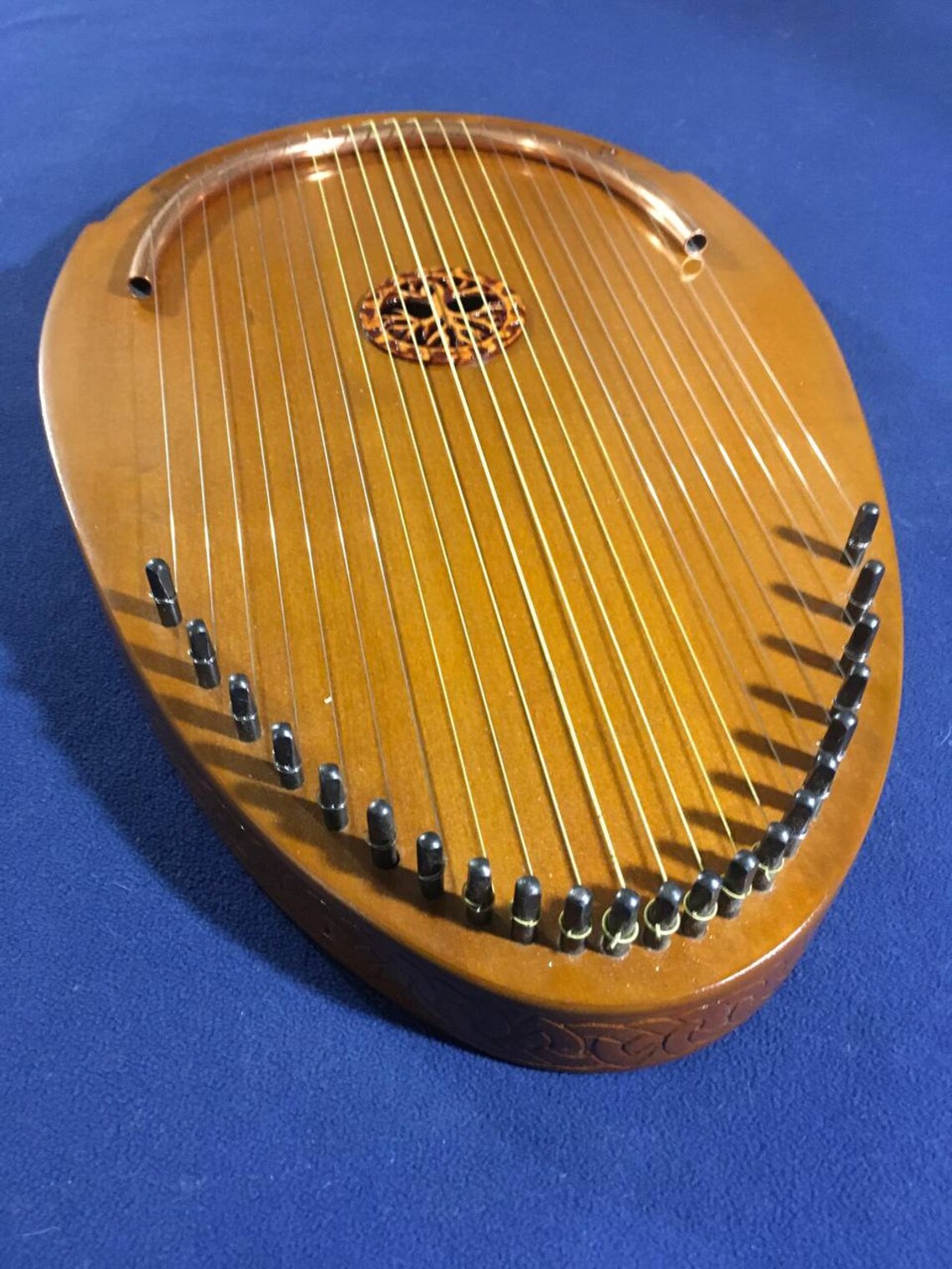 Reverie Harp, Wood Musical Instrument, Therapy Harp, Handmade Harp, 22 string, Lyre, Ethnic Lyre, Exclusive Harp