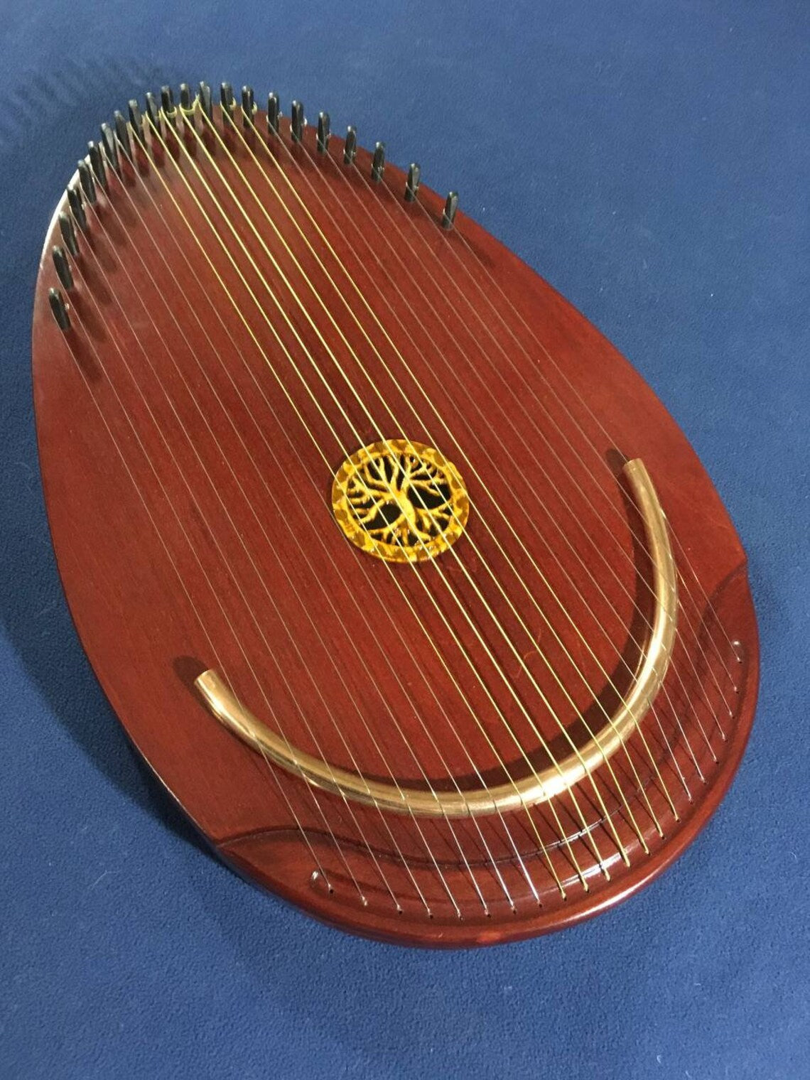 Reverie Harp, Wood Musical Instrument, Therapy Harp, Handmade Harp, 22 string, Lyre, Ethnic Lyre, Exclusive Harp