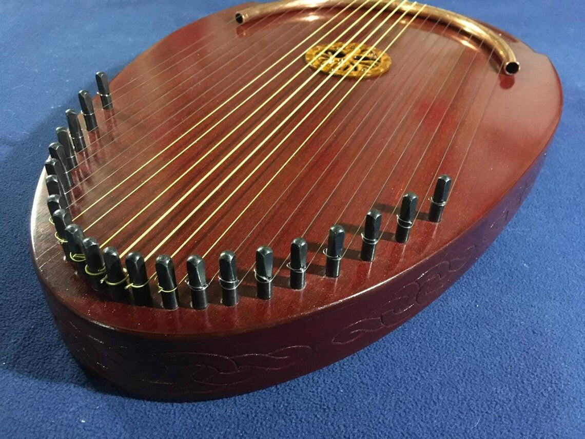 Reverie Harp, Wood Musical Instrument, Therapy Harp, Handmade Harp, 22 string, Lyre, Ethnic Lyre, Exclusive Harp