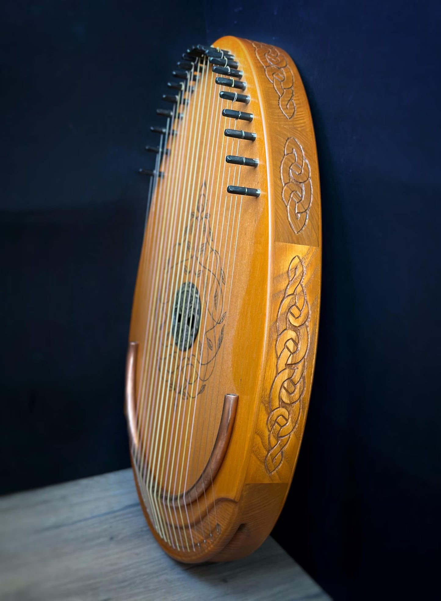 Reverie Harp, Wood Musical Instrument, Therapy Harp, Handmade Harp, 22 string, Lyre, Ethnic Lyre, Exclusive Harp
