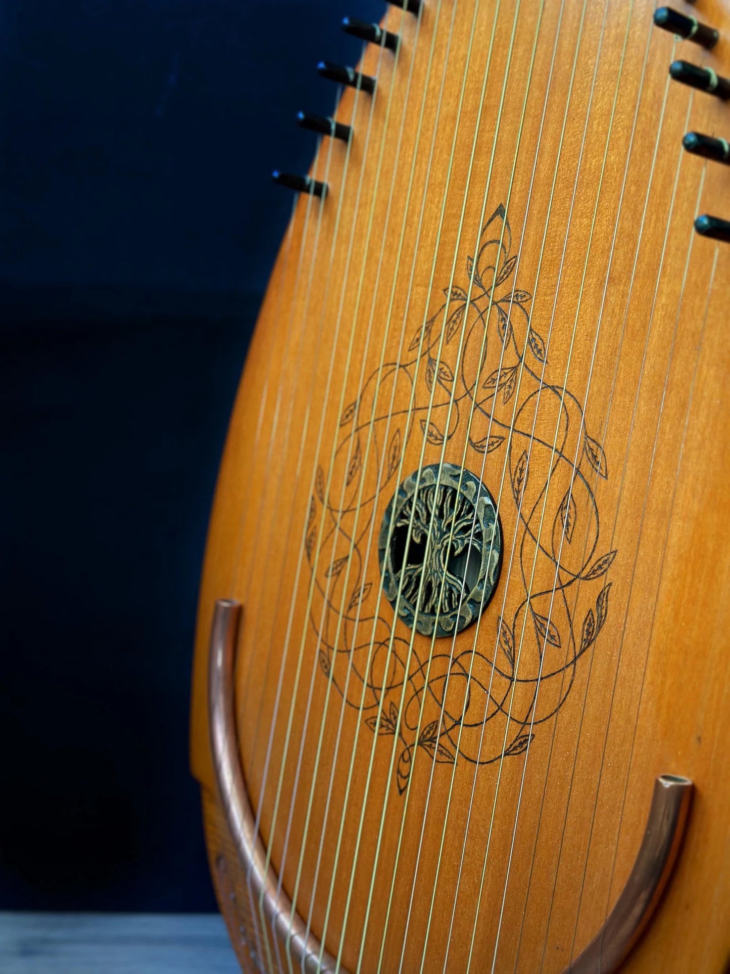 Reverie Harp, Wood Musical Instrument, Therapy Harp, Handmade Harp, 22 string, Lyre, Ethnic Lyre, Exclusive Harp