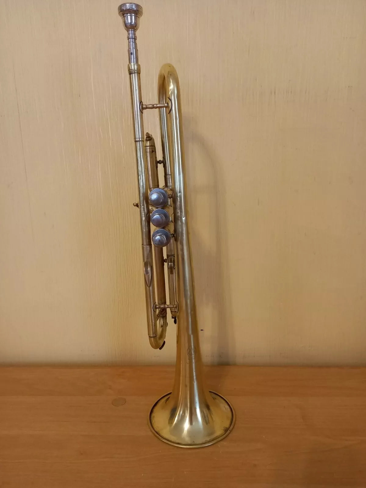 Soviet Trumpet USSR Musical Wind Instrument Horn Mouthpiece Vintage