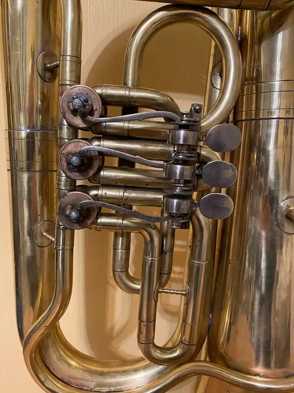 Tuba "Es" Brass Pipe Wind Instrument Brass Trumpet USSR Horn Vintage and Rare