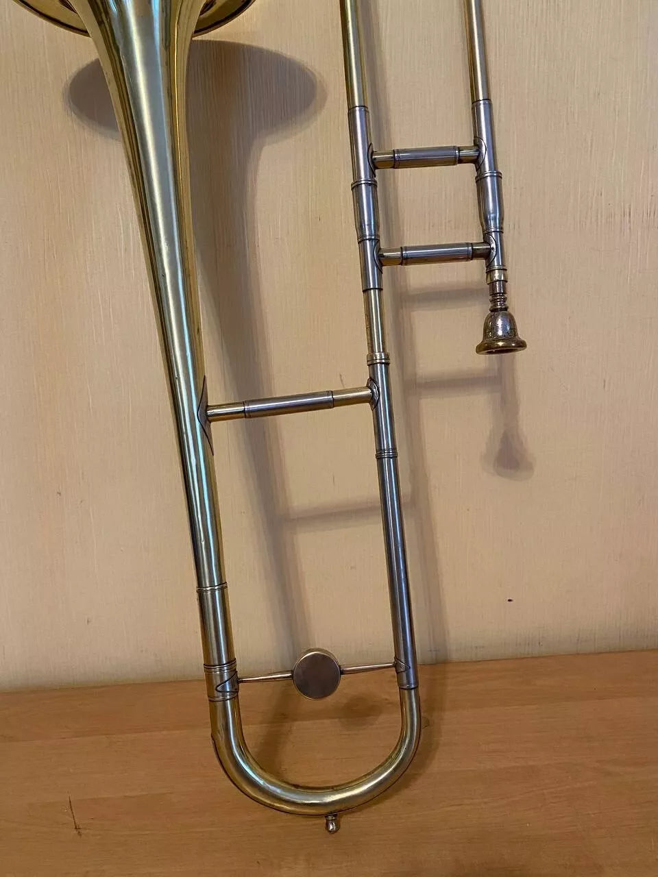 Trombone Tenor Wind Musical Instrument USSR Soviet Trombon Horn Vintage and Rare