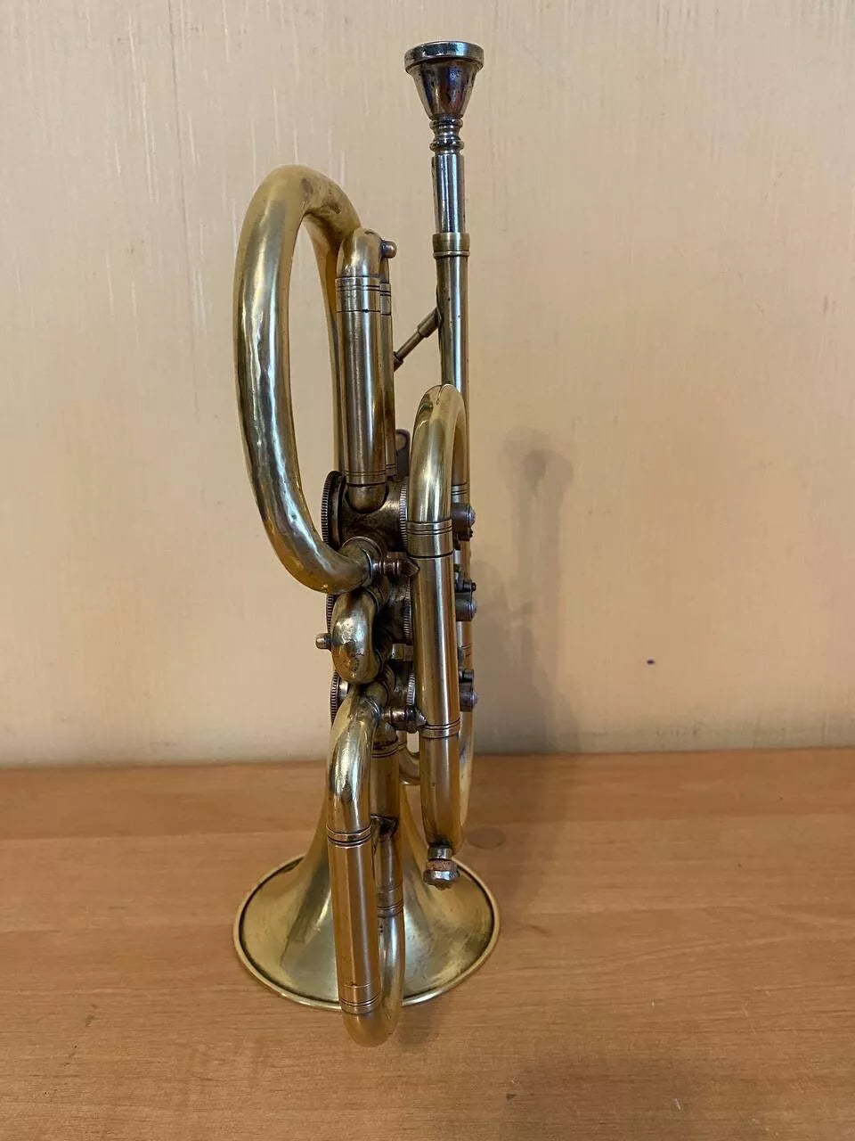 Soviet Trumpet Cornet USSR Musical Wind Instrument Horn Mouthpiece Vintage