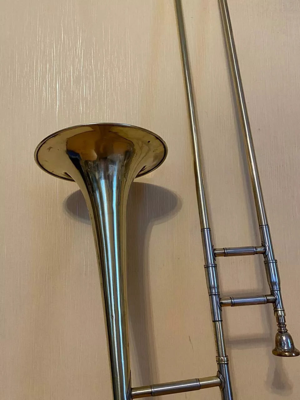 Trombone Tenor Wind Musical Instrument USSR Soviet Trombon Horn Vintage and Rare