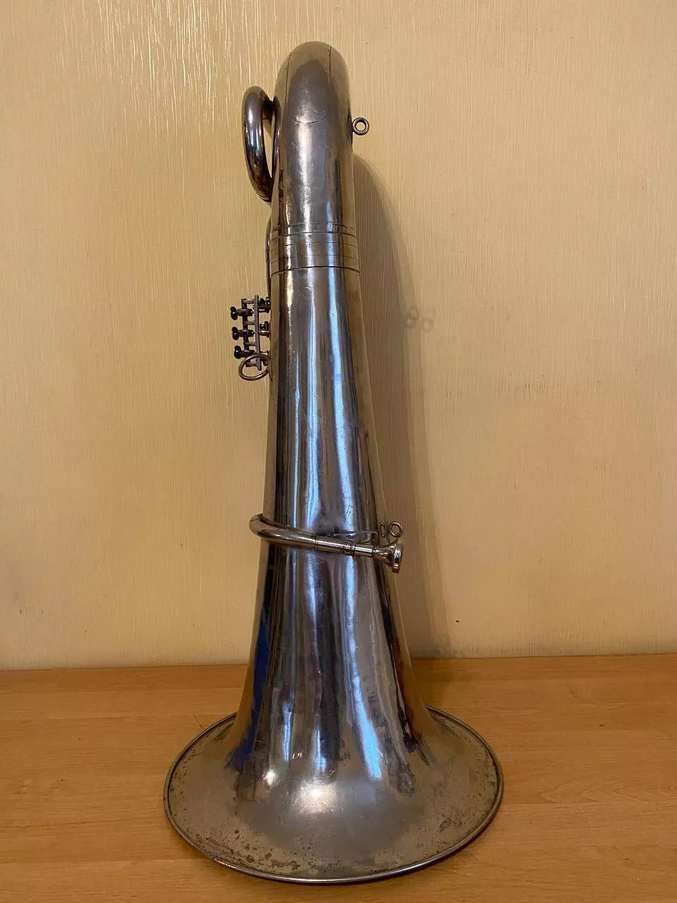 Tuba "Es" Brass Pipe Wind Instrument Brass USSR Old 3 Valve Vintage and Rare