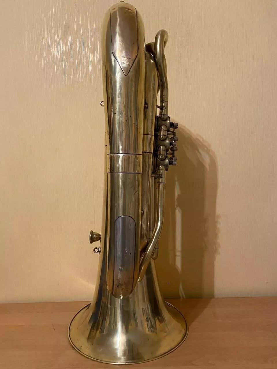 Tuba "Bb" Brass Pipe Wind Instrument Brass USSR Horn Mouthpiece Vintage Rare