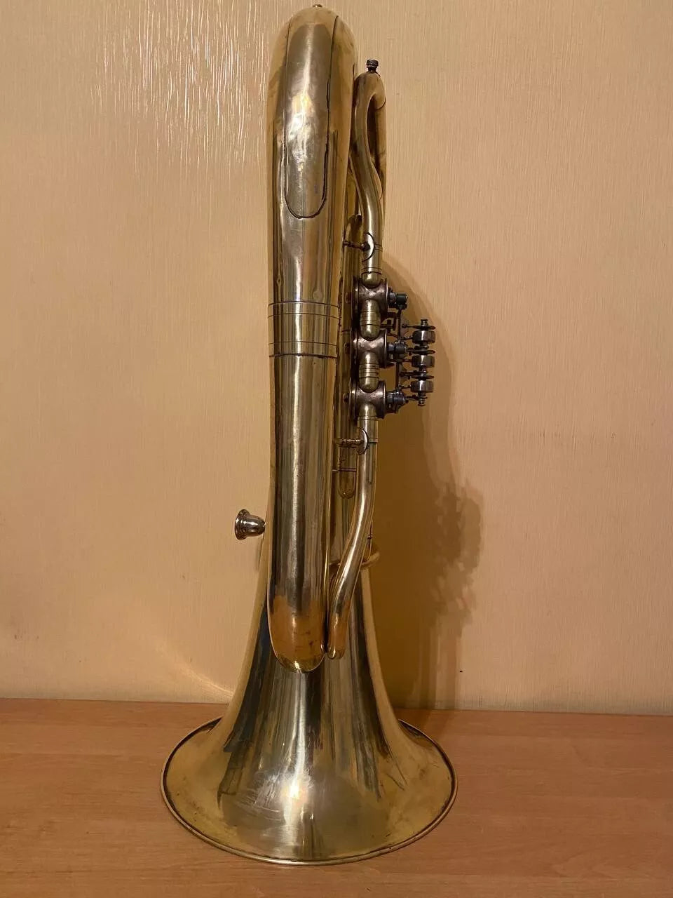 Tuba "Es" Brass Pipe Wind Instrument Brass Trumpet USSR Horn Vintage and Rare