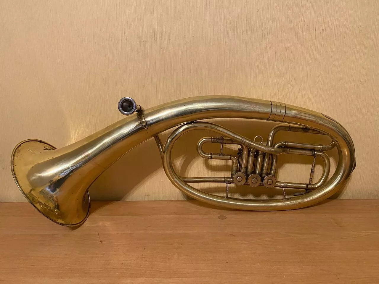 Tenor Wind Brass Musical Instrument USSR Soviet Horn Vintage and Rare
