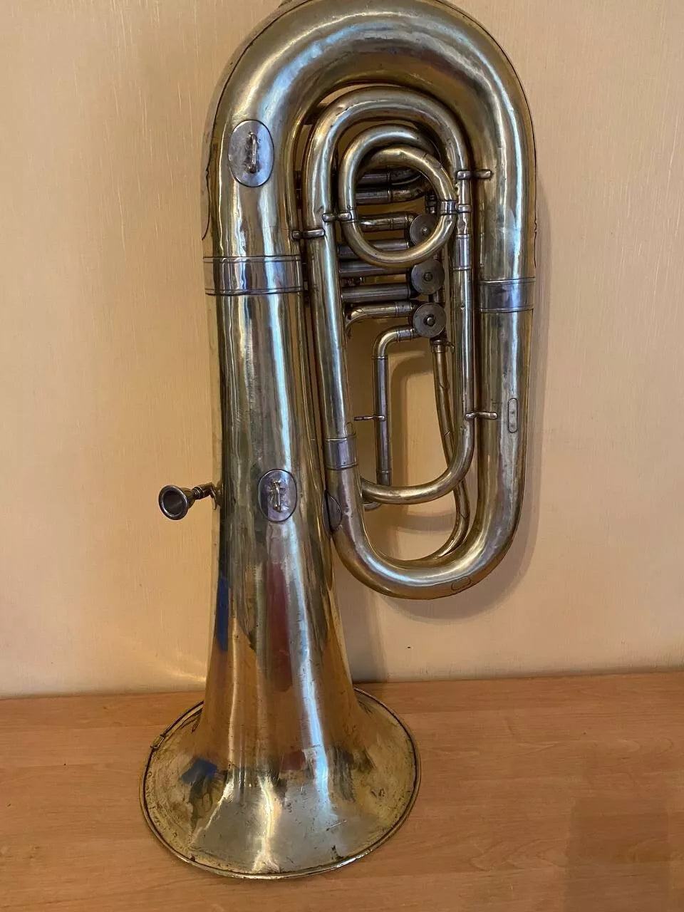 Tuba "Bb" Brass Pipe Wind Instrument Horn pre-WWI Germany Antique J. Altrichter