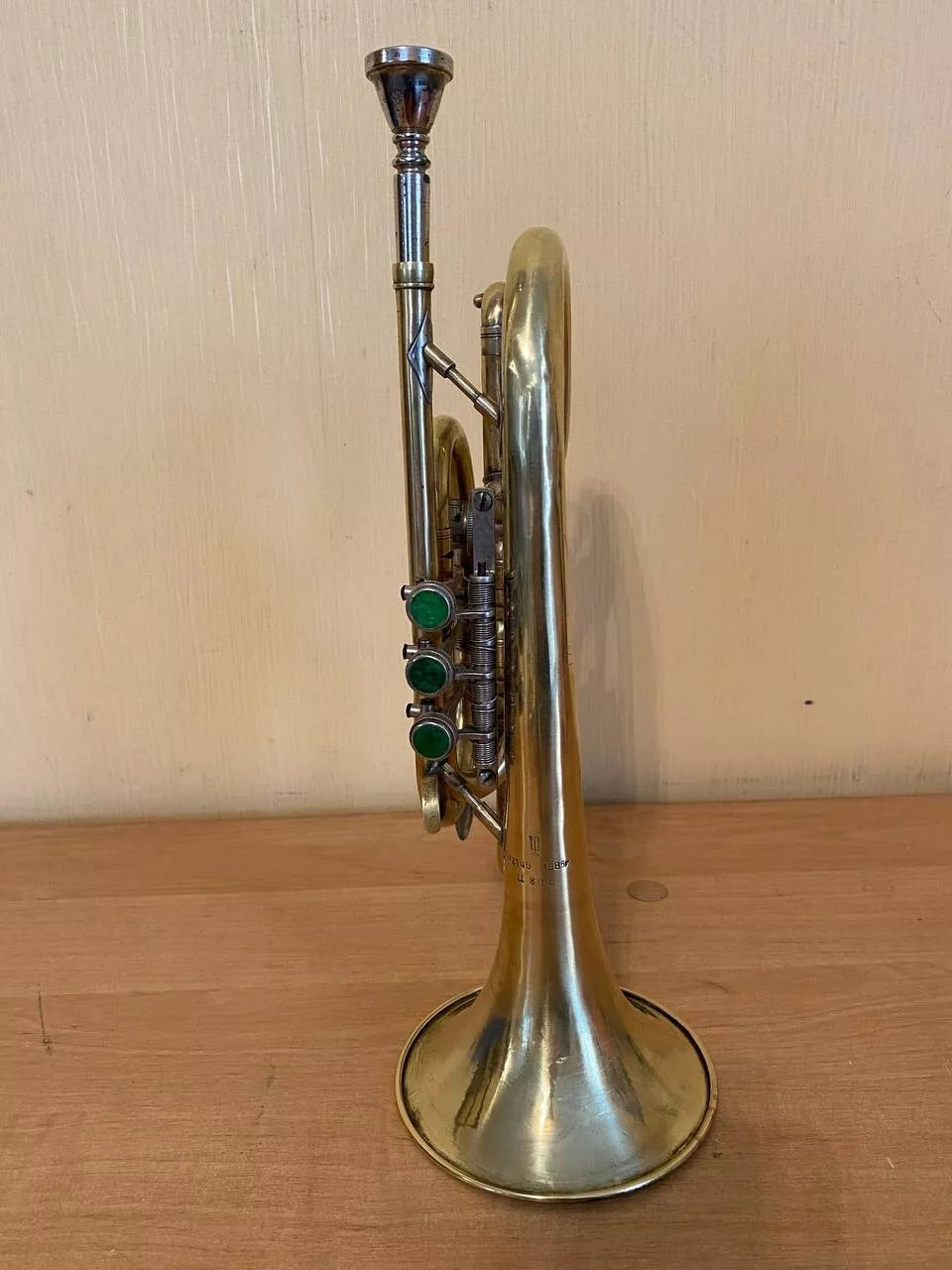 Soviet Trumpet Cornet USSR Musical Wind Instrument Horn Mouthpiece Vintage