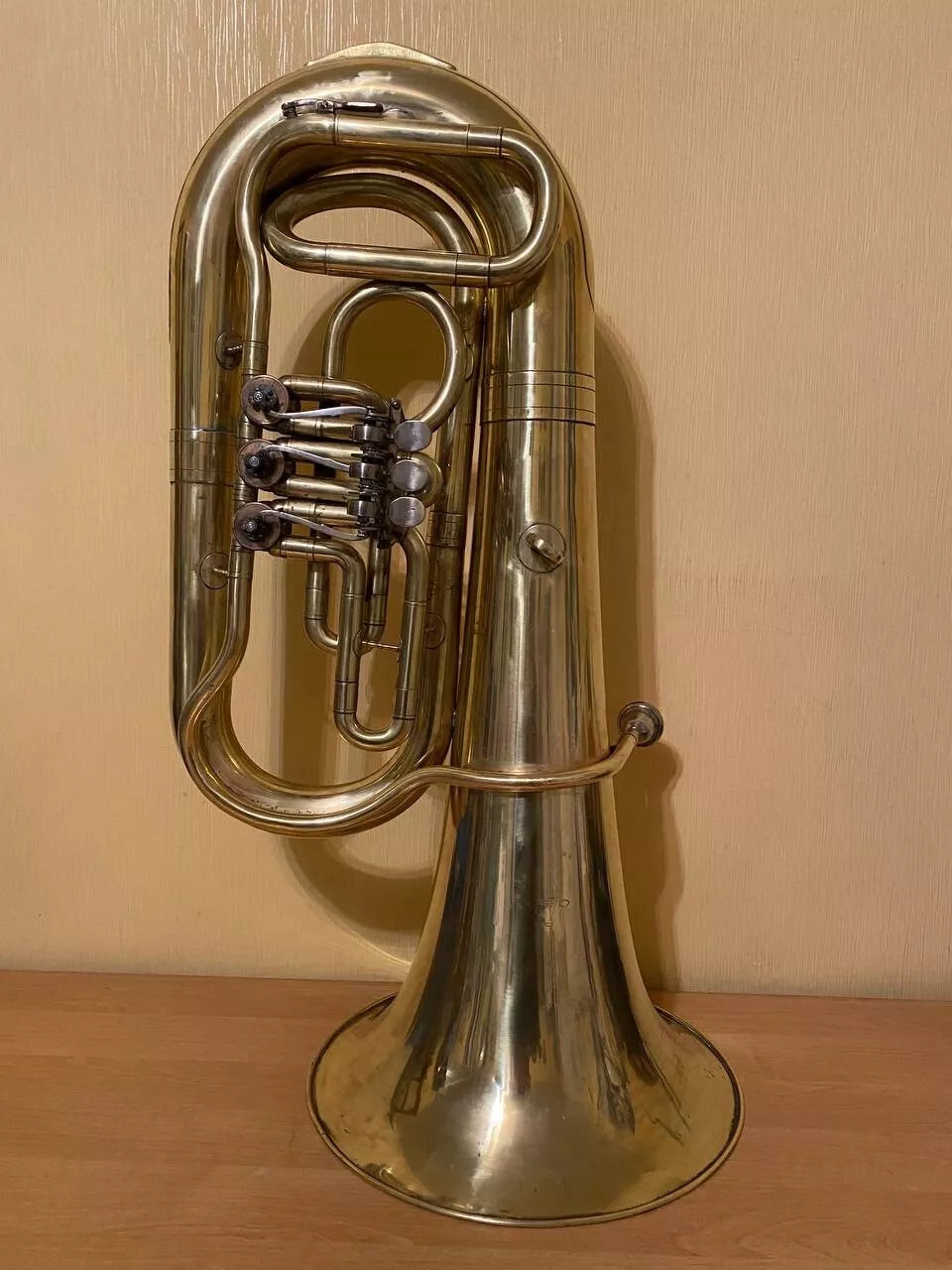 Tuba "Es" Brass Pipe Wind Instrument Brass Trumpet USSR Horn Vintage and Rare