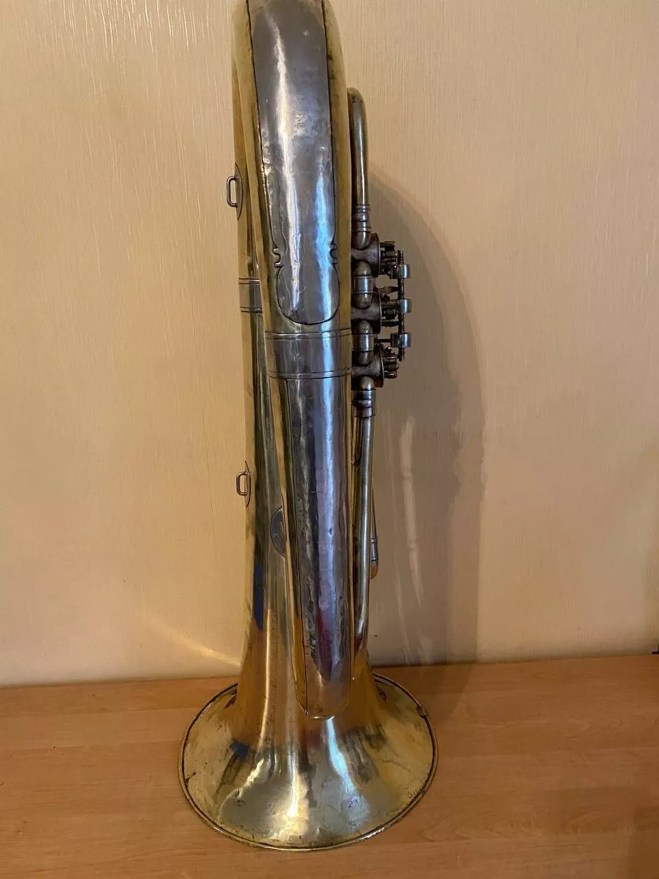 Tuba "Bb" Brass Pipe Wind Instrument Horn pre-WWI Germany Antique J. Altrichter