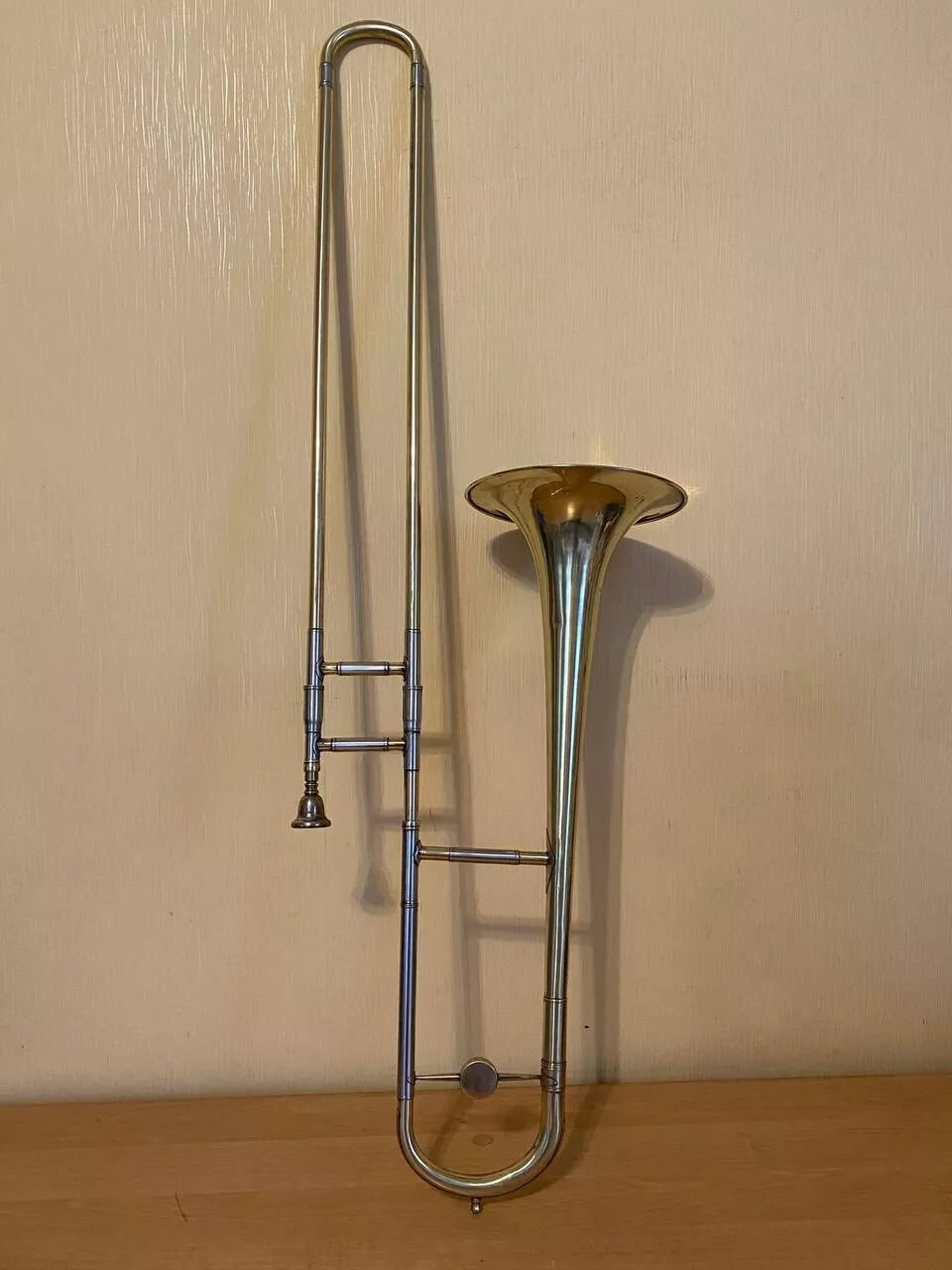 Trombone Tenor Wind Musical Instrument USSR Soviet Trombon Horn Vintage and Rare