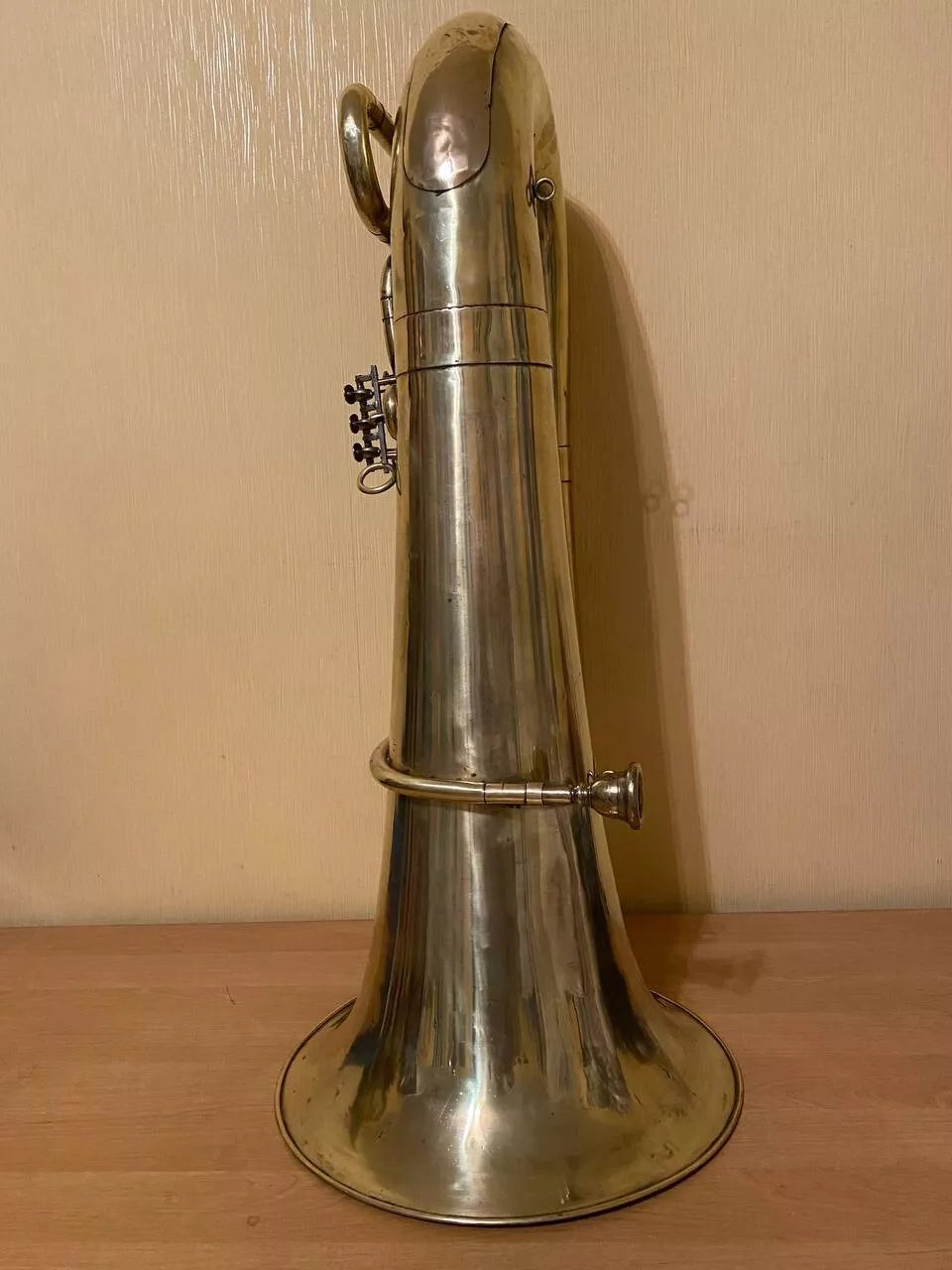 Tuba "Bb" Brass Pipe Wind Instrument Brass USSR Horn Mouthpiece Vintage Rare
