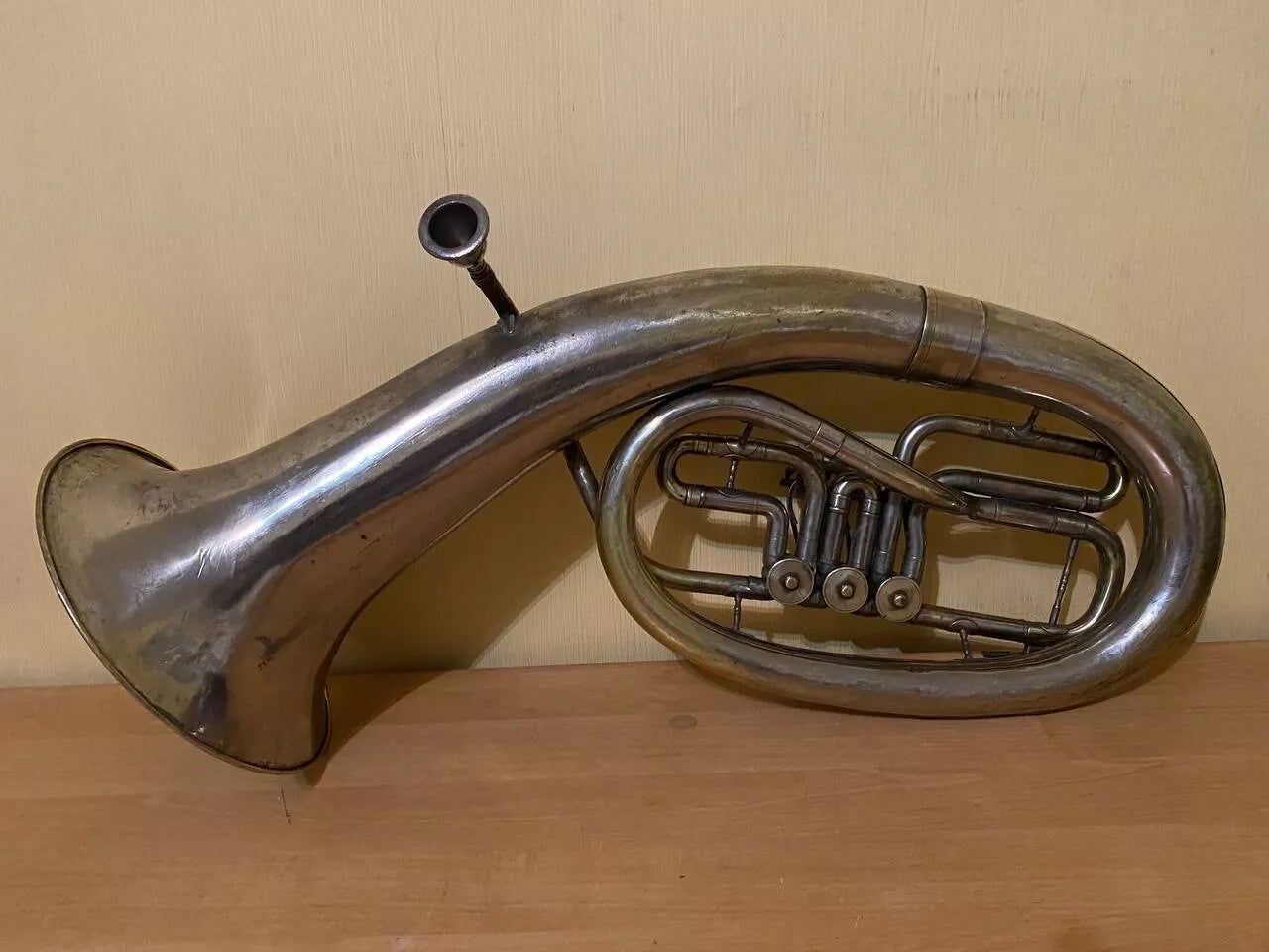 Baritone Wind Brass Musical Instrument USSR Soviet Horn Vintage and Rare