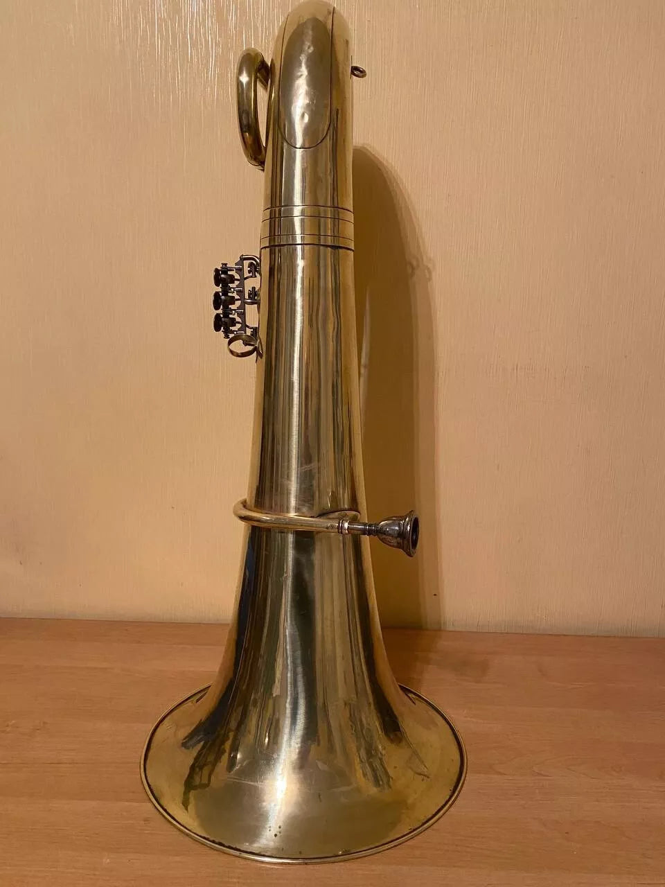Tuba "Es" Brass Pipe Wind Instrument Brass Trumpet USSR Horn Vintage and Rare