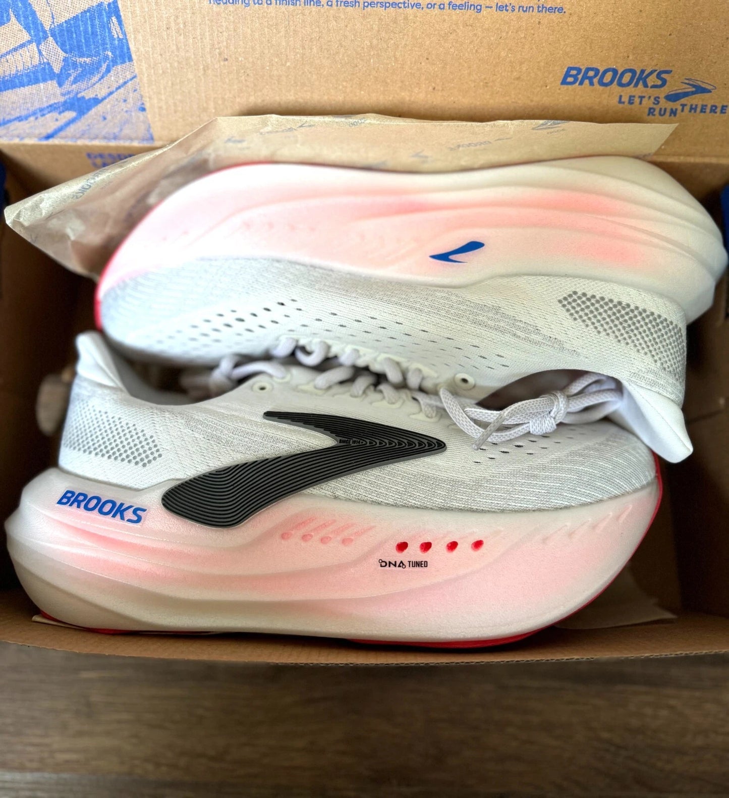 New Brooks Glycerin Max Women's Color White/Black/Diva Pink (US Stock)