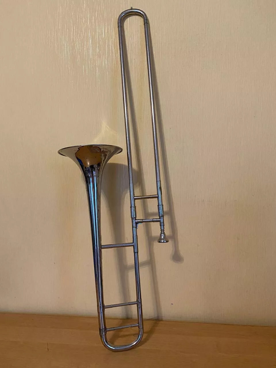 Trombone Tenor Wind Musical Instrument USSR Soviet Trombon Horn Vintage and Rare