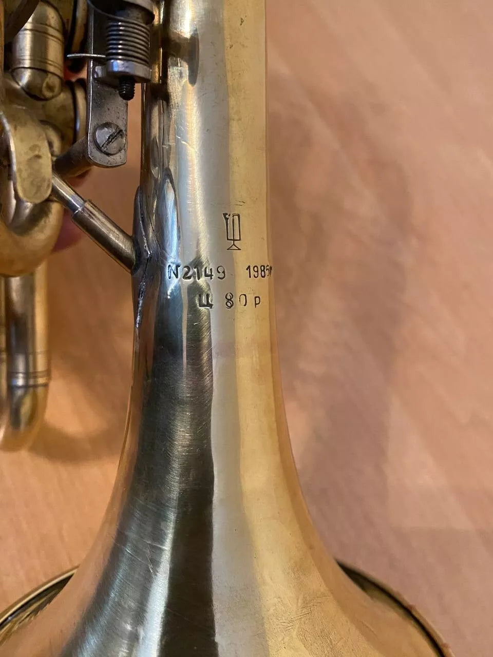 Soviet Trumpet Cornet USSR Musical Wind Instrument Horn Mouthpiece Vintage