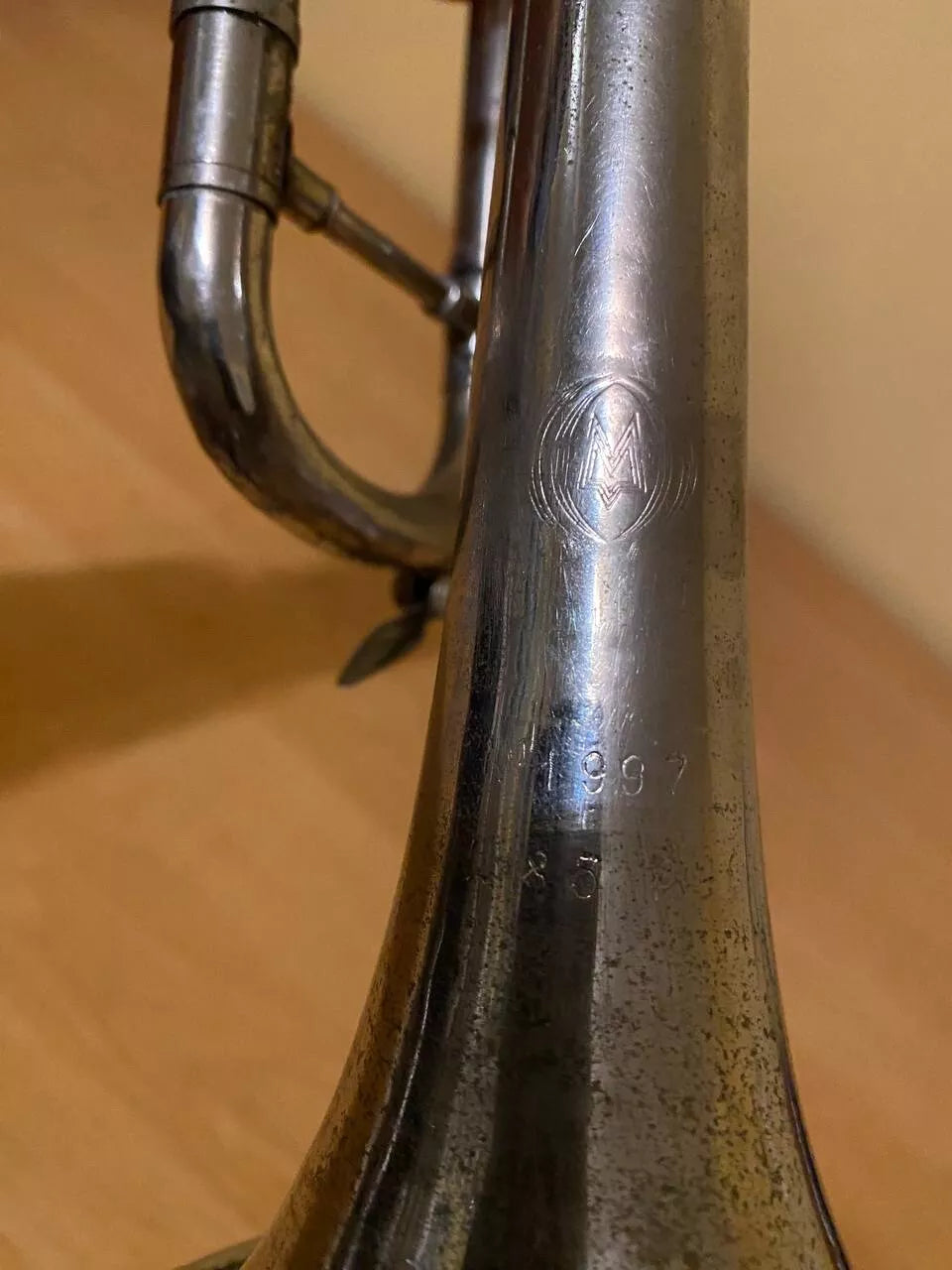 Soviet Trumpet USSR Musical Wind Instrument Horn Mouthpiece Vintage