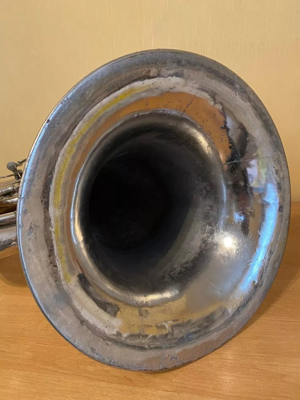 Tuba "Es" Brass Pipe Wind Instrument Brass USSR Old 3 Valve Vintage and Rare