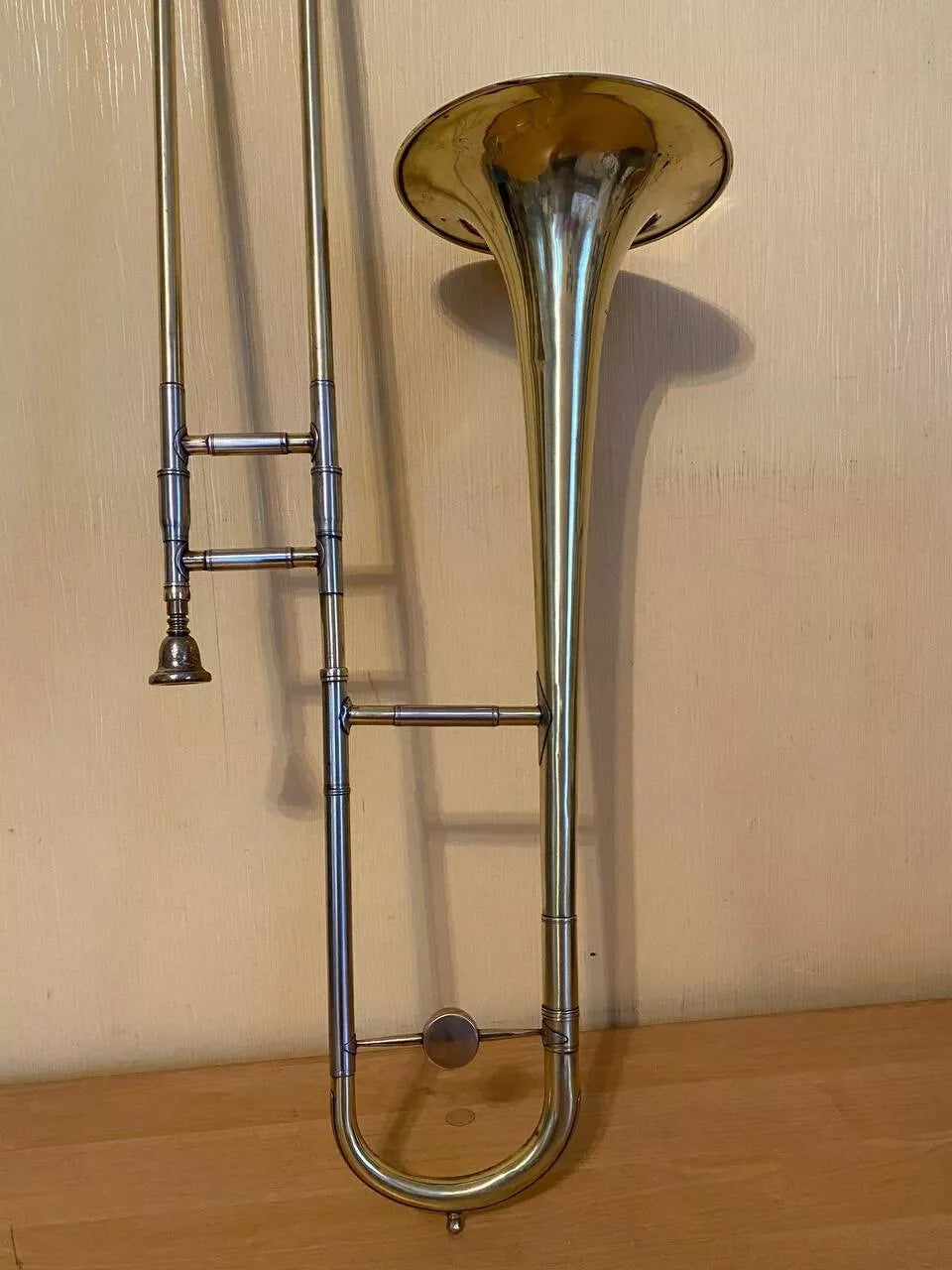 Trombone Tenor Wind Musical Instrument USSR Soviet Trombon Horn Vintage and Rare