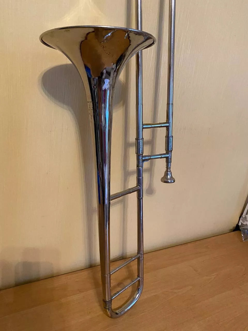 Trombone Tenor Wind Musical Instrument USSR Soviet Trombon Horn Vintage and Rare