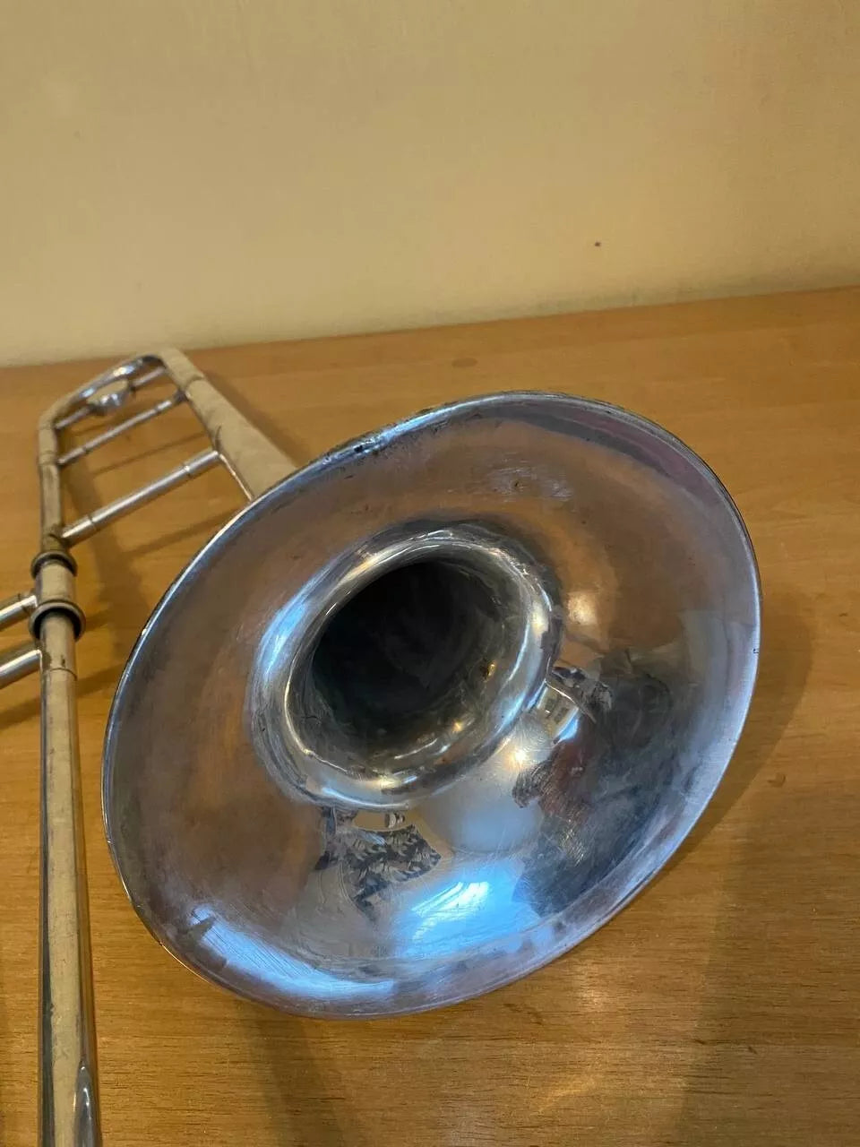 Trombone Tenor Wind Musical Instrument USSR Soviet Trombon Horn Vintage and Rare