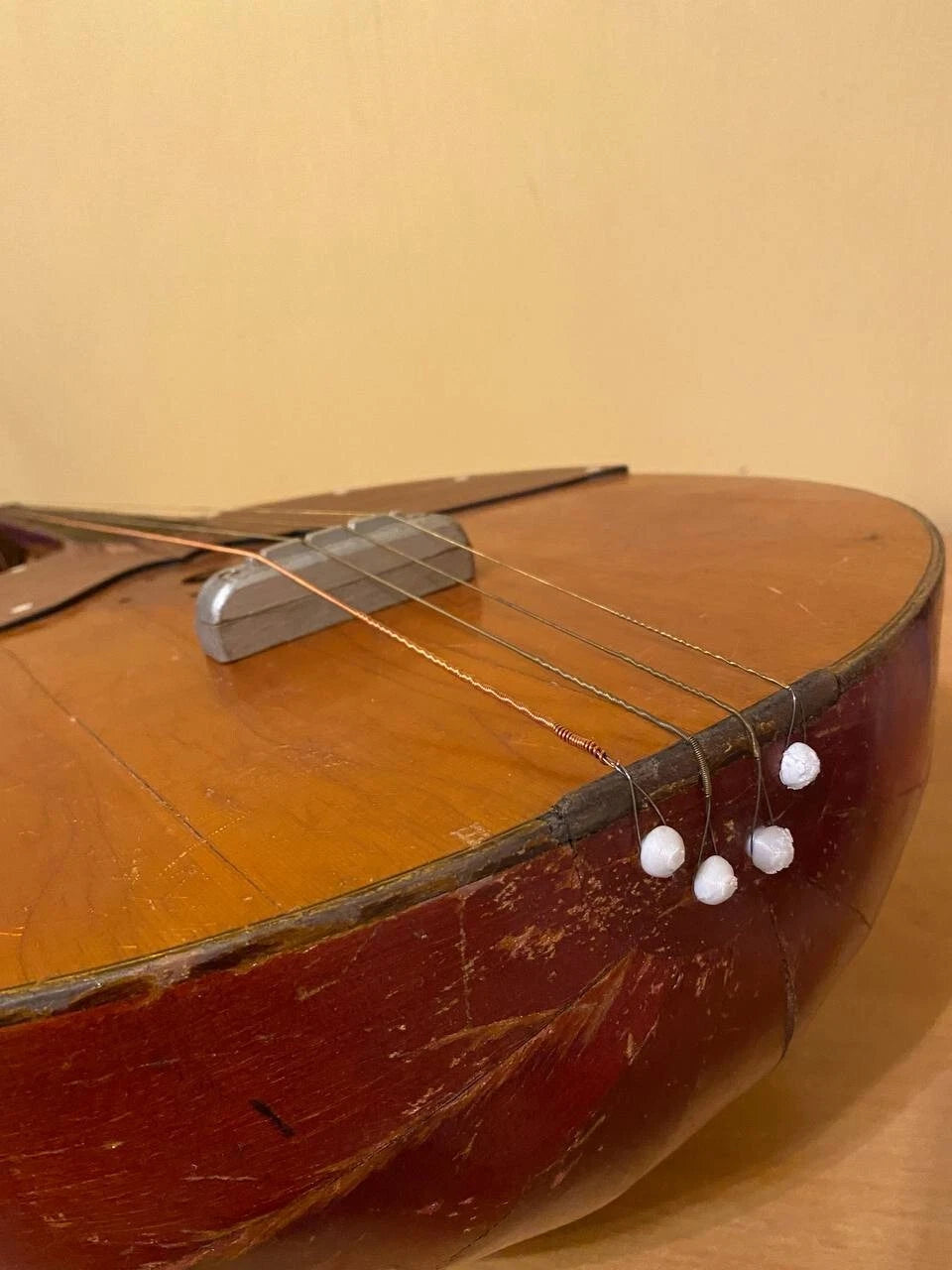 Domra Bass Folk Instrument 4 strings Ukrainian Ukraine Vintage