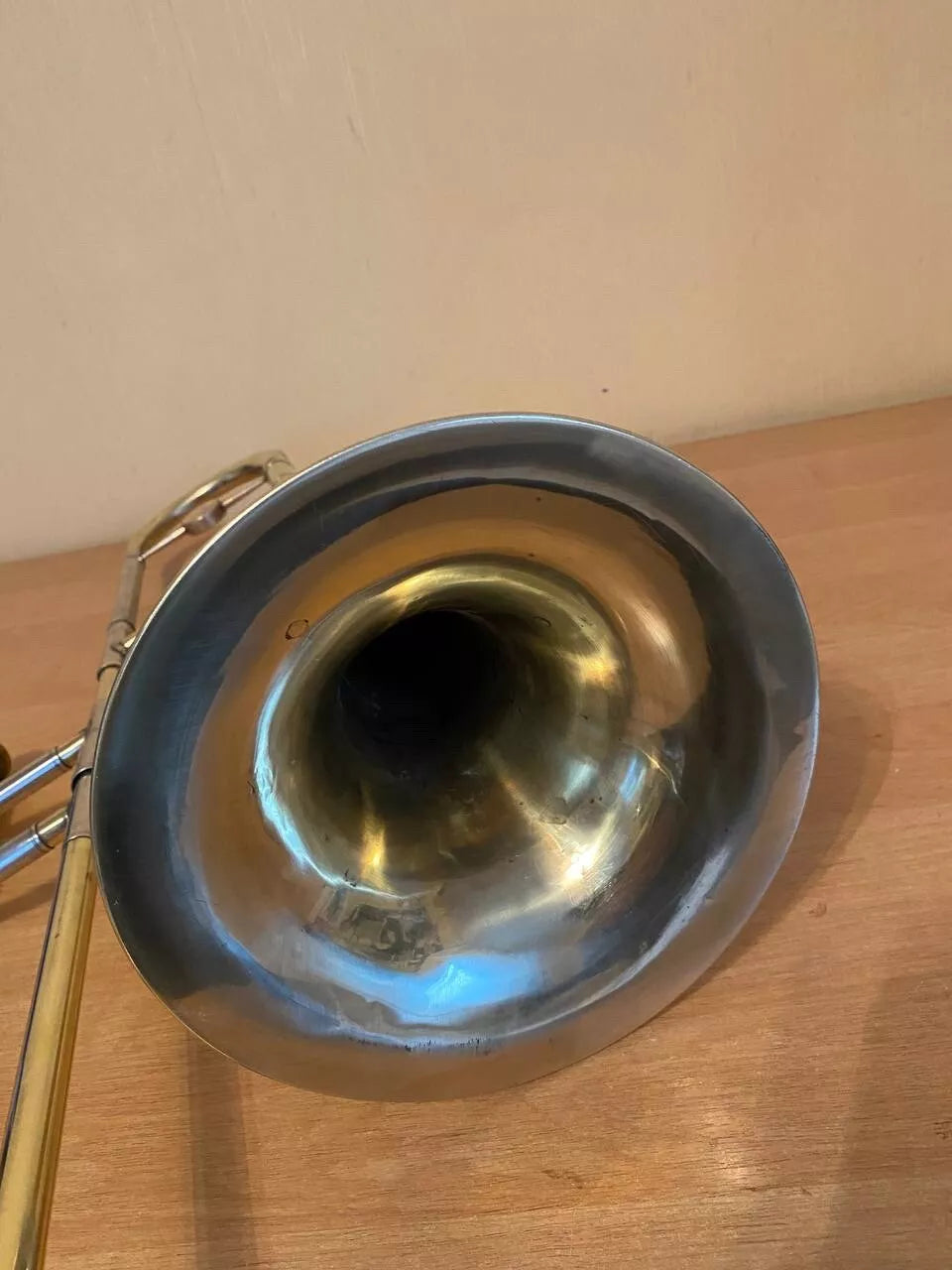 Trombone Tenor Wind Musical Instrument USSR Soviet Trombon Horn Vintage and Rare
