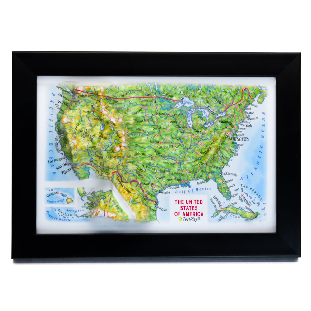 USA 3D souvenir map