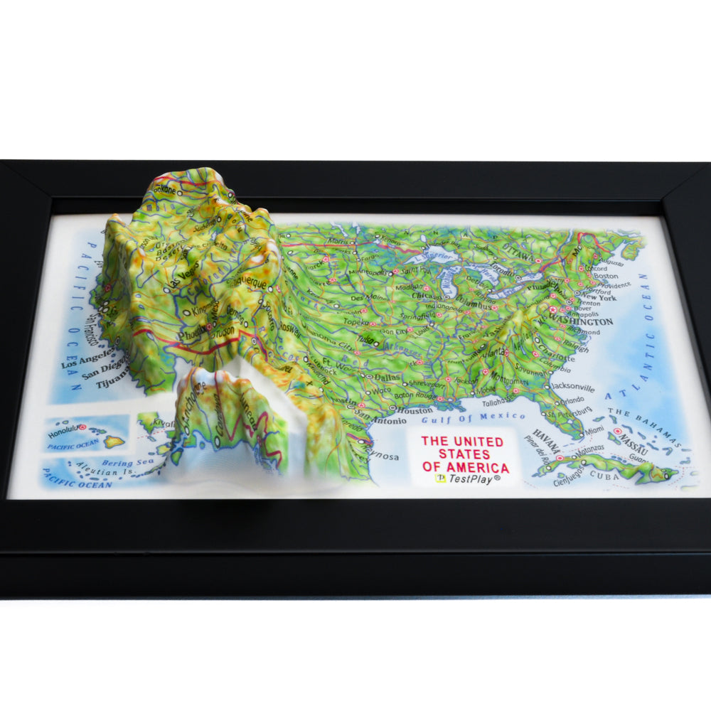 USA 3D souvenir map