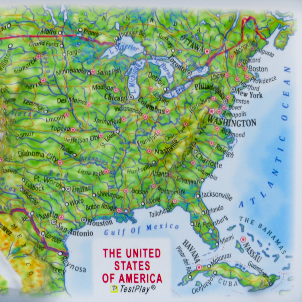 USA 3D souvenir map