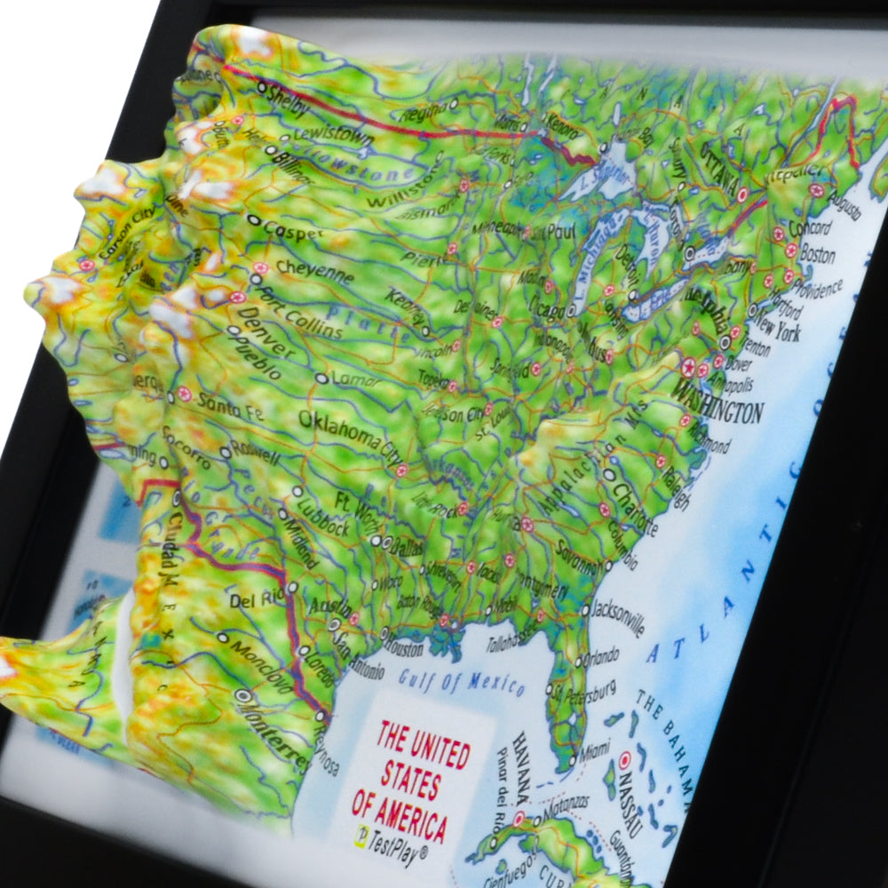 USA 3D souvenir map