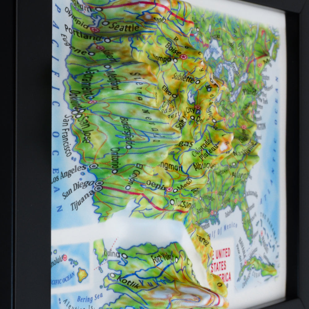USA 3D souvenir map