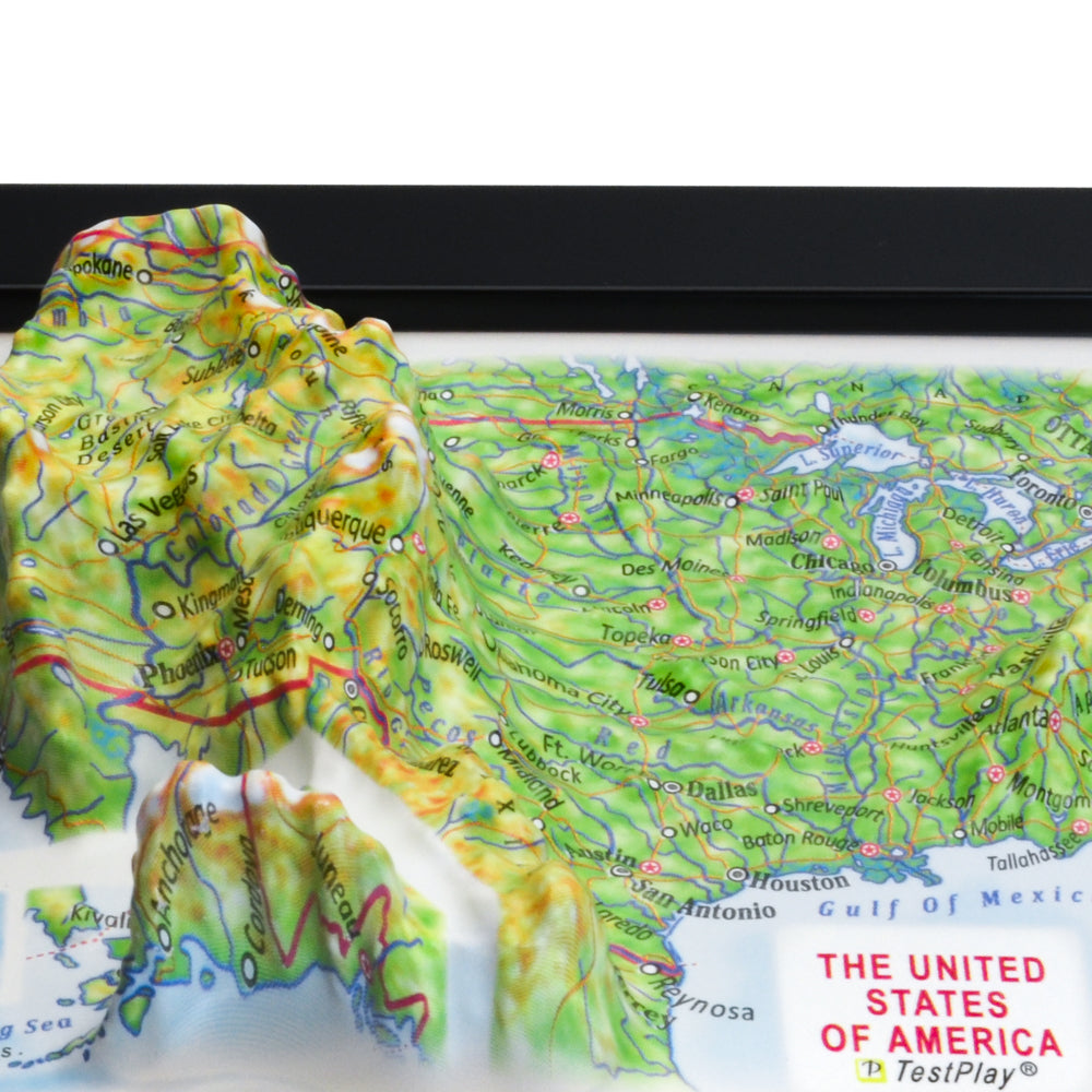 USA 3D souvenir map