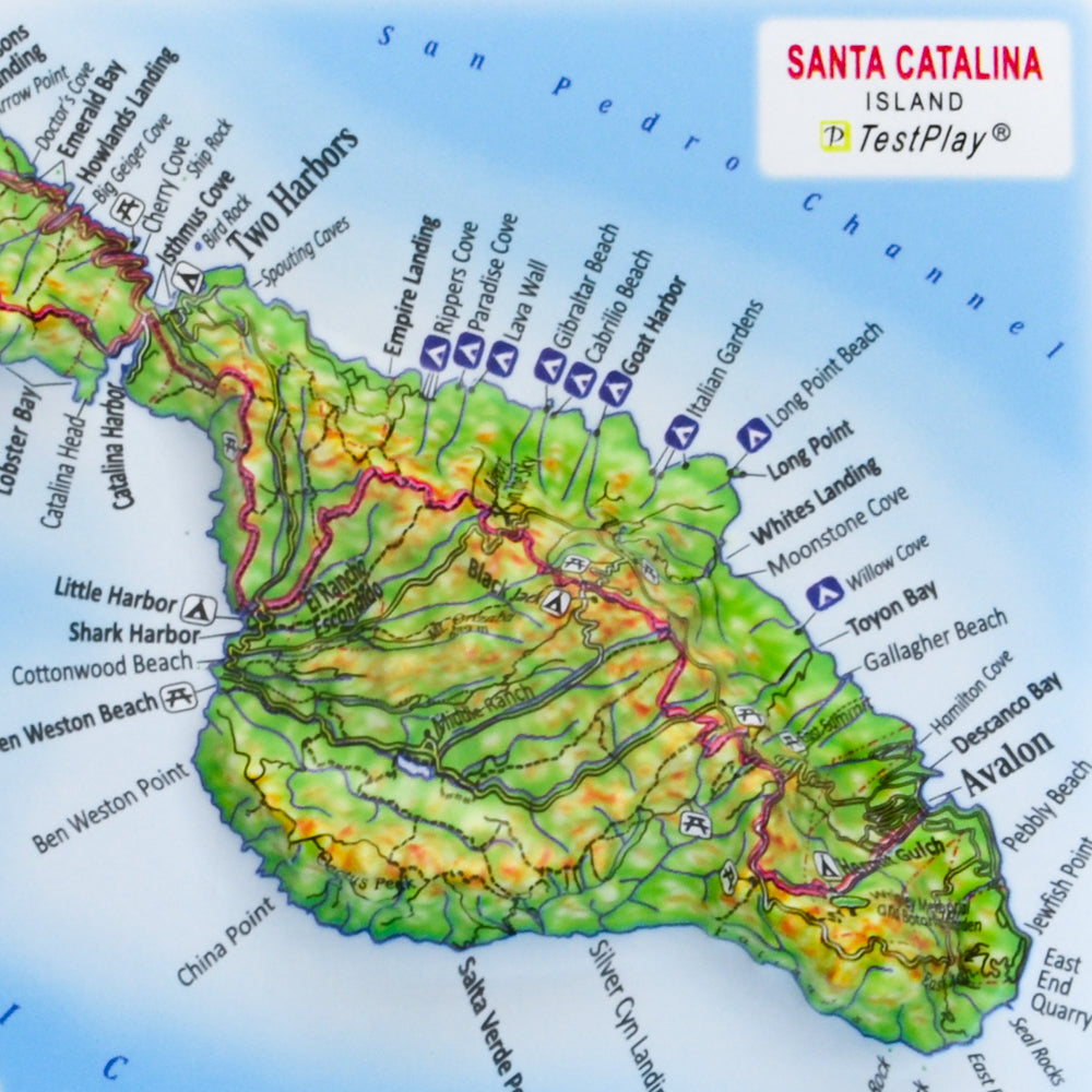 Santa Catalina Island 3D souvenir map