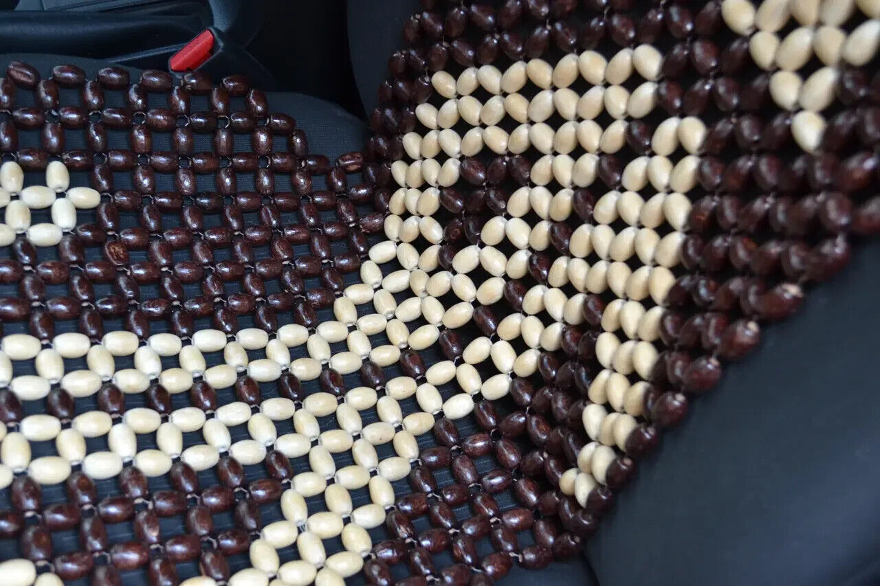 Truck Cushion Cover Therapy Wooden Beaded Massage Vehicle Car Seat Chair Rolling