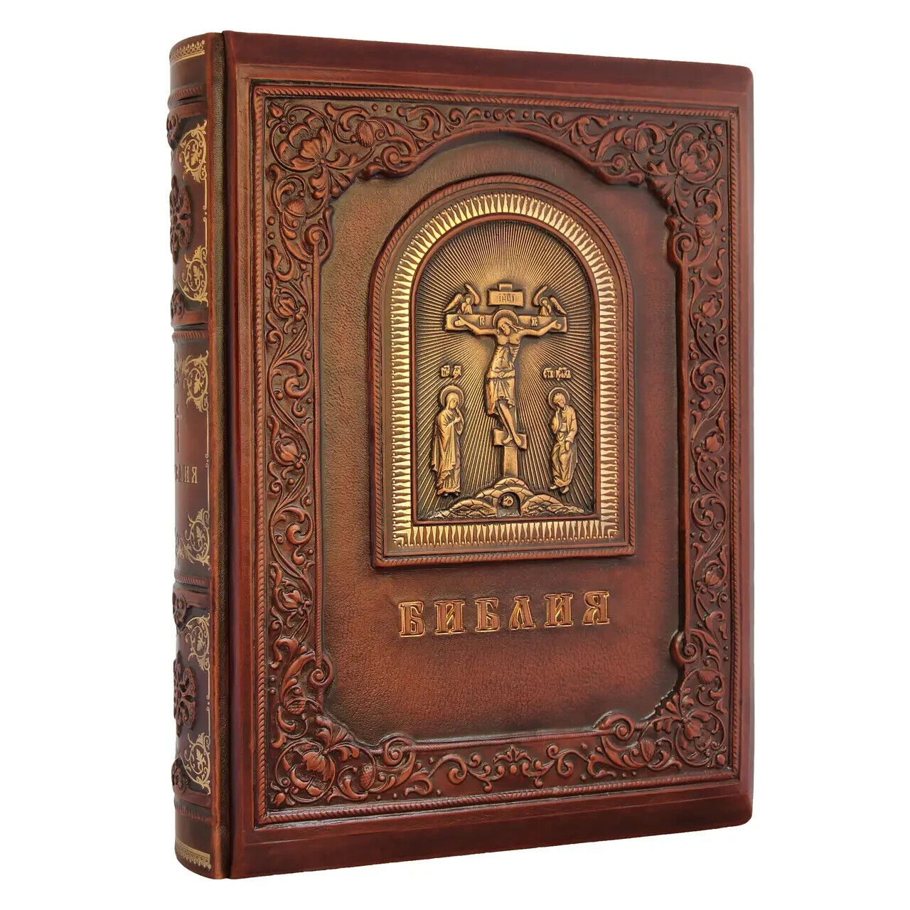 in Russian Bible Leather Библия с гравюрами Гюстава Доре 21х30cm Gift Exclusive